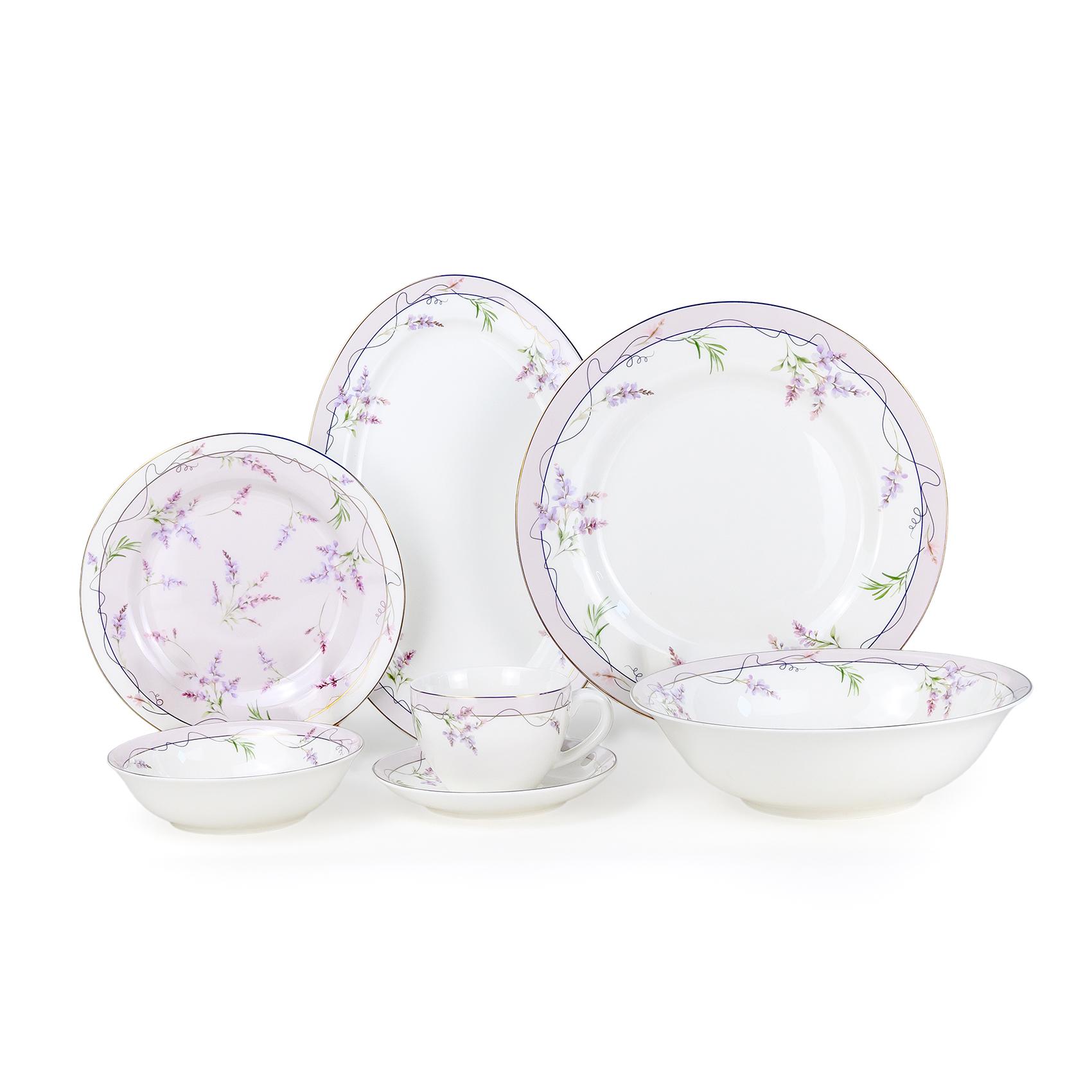 Shallow Eira 32-Piece Bone China Dinner Set - Serves 6