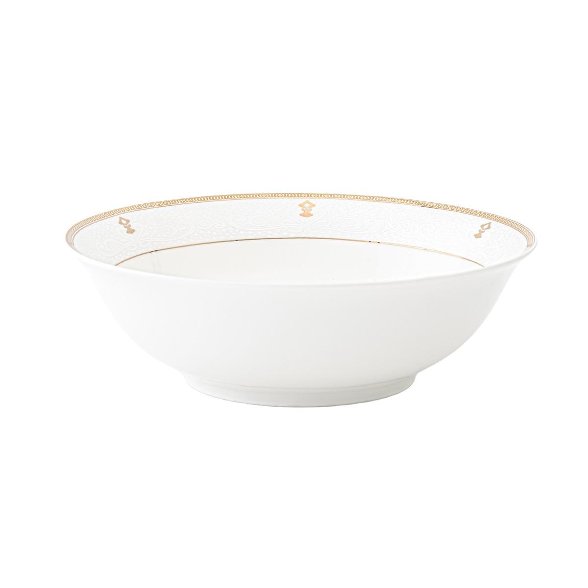 Shallow Zaya Bone China Serving Bowl