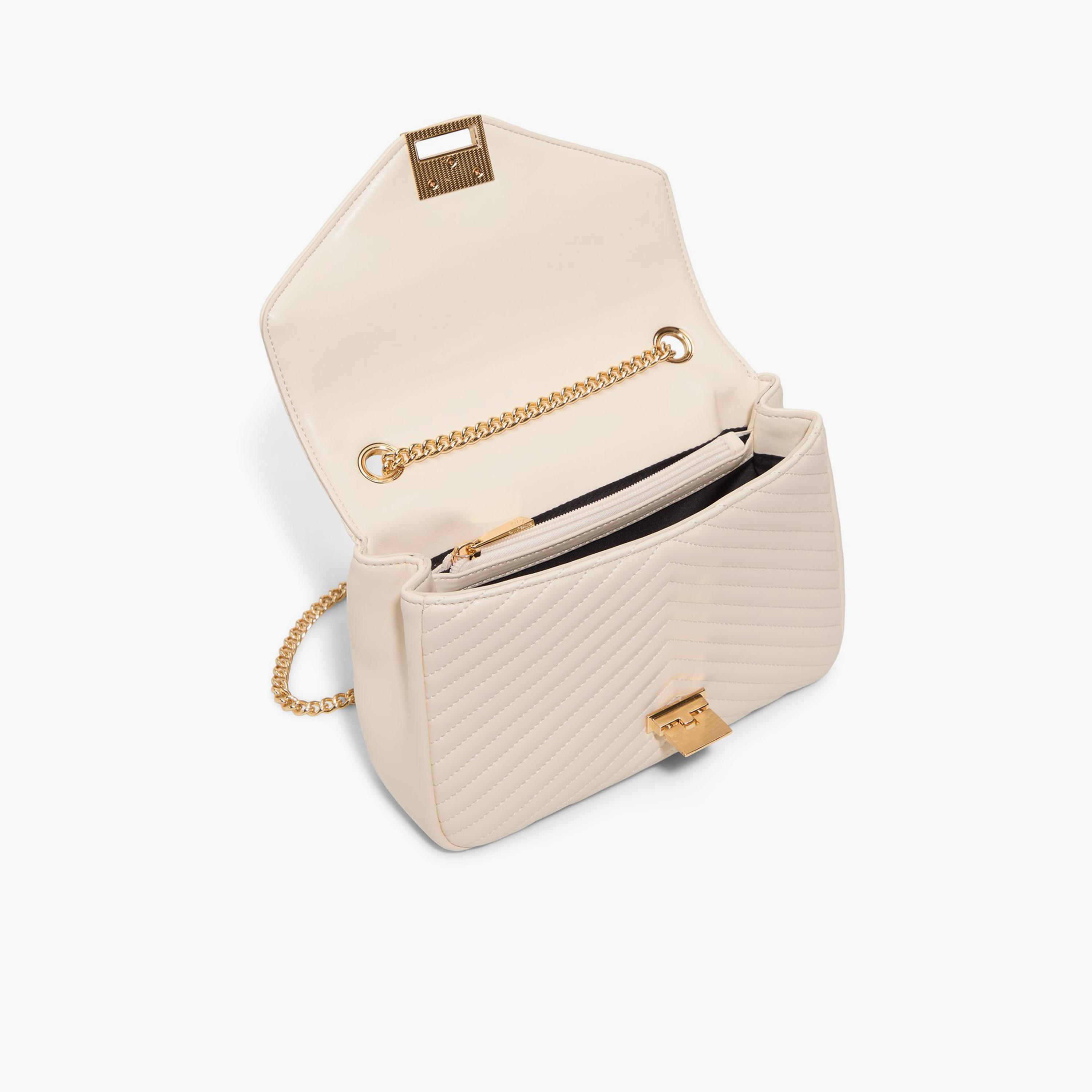 كول ات سبرينغ - شنطة كتف بريولا مبطنة بقفل دوار وحزام سلسلة | 24 × 10 × 17 سم-women-bagsandwallets-handbags-image-3