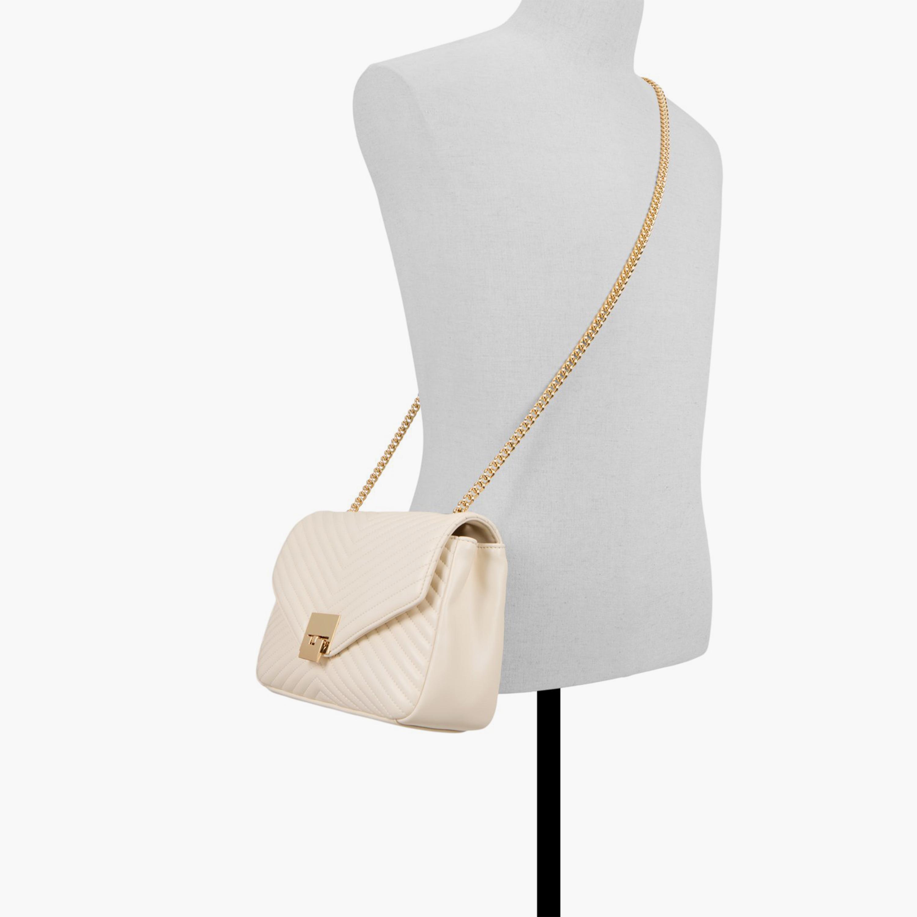 كول ات سبرينغ - شنطة كتف بريولا مبطنة بقفل دوار وحزام سلسلة | 24 × 10 × 17 سم-women-bagsandwallets-handbags-image-4