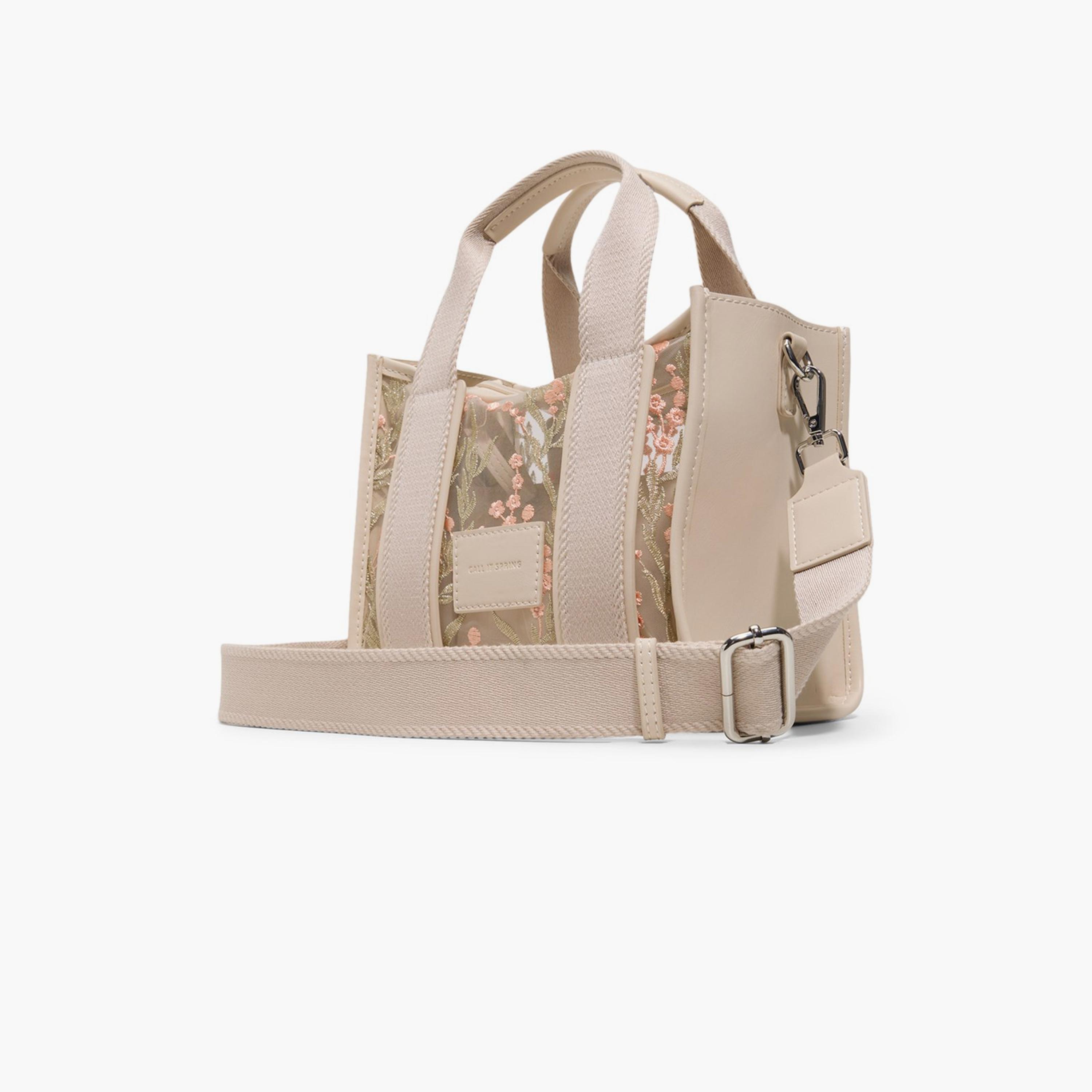 Call it Spring MILKA Embellished Double Handle Satchel Bag with Zipper Closure and Detachable Strap | 27 X 14 X 23 CM-women-bagsandwallets-handbags-image-2