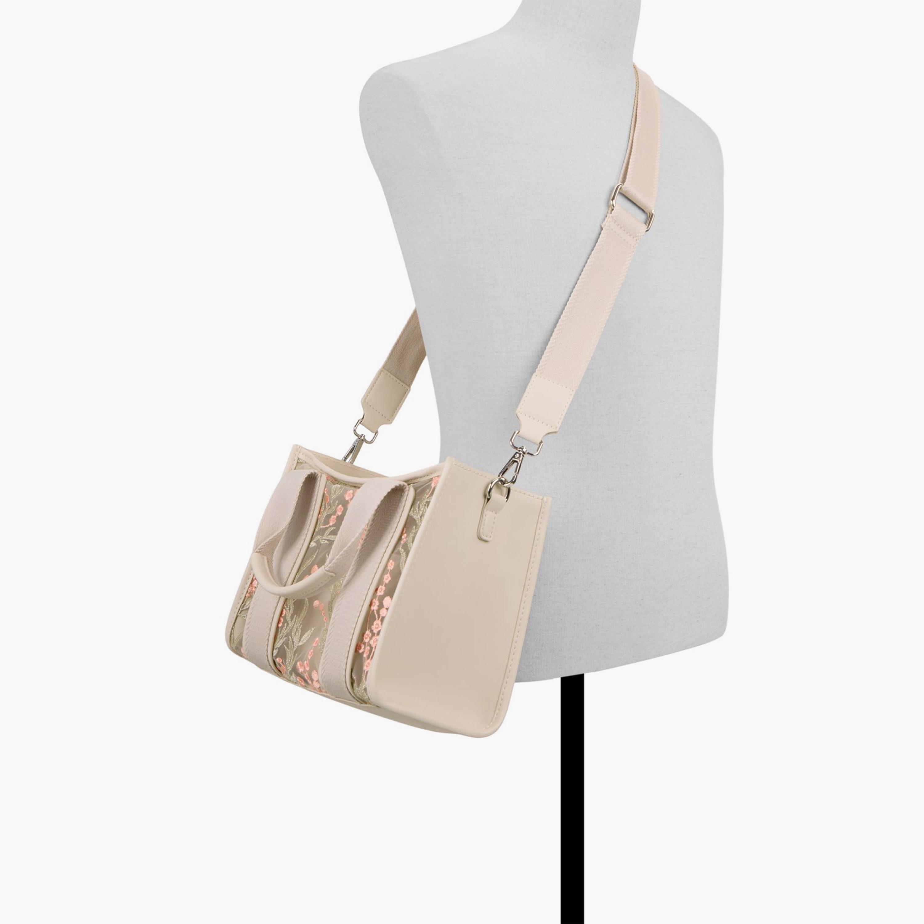 Call it Spring MILKA Embellished Double Handle Satchel Bag with Zipper Closure and Detachable Strap | 27 X 14 X 23 CM-women-bagsandwallets-handbags-image-4