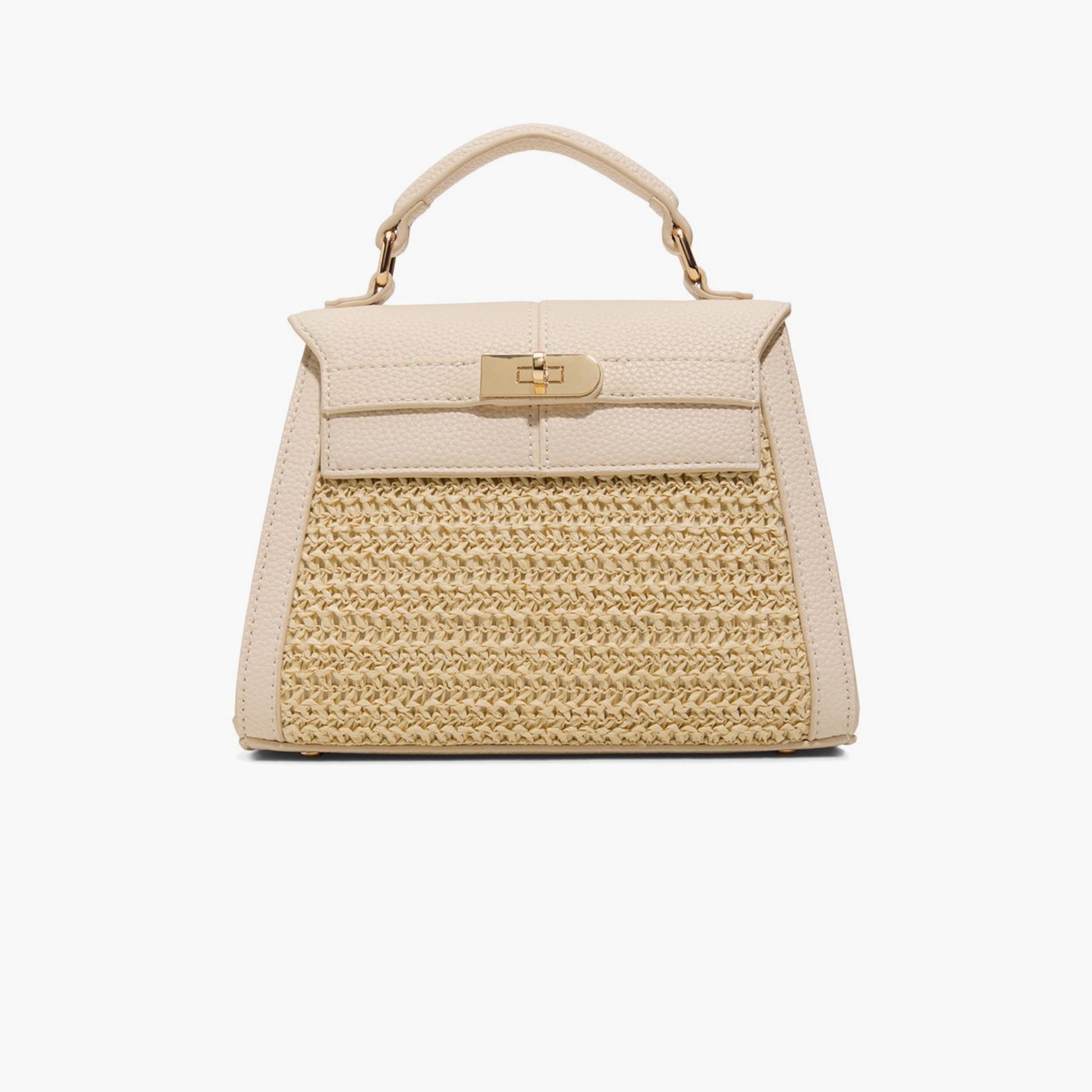كول ات سبرينغ- شنطة يد منقوشة غطاء قلاب مقبض علوي | 22 × 20 × 8 سم-women-bagsandwallets-handbags-image-13