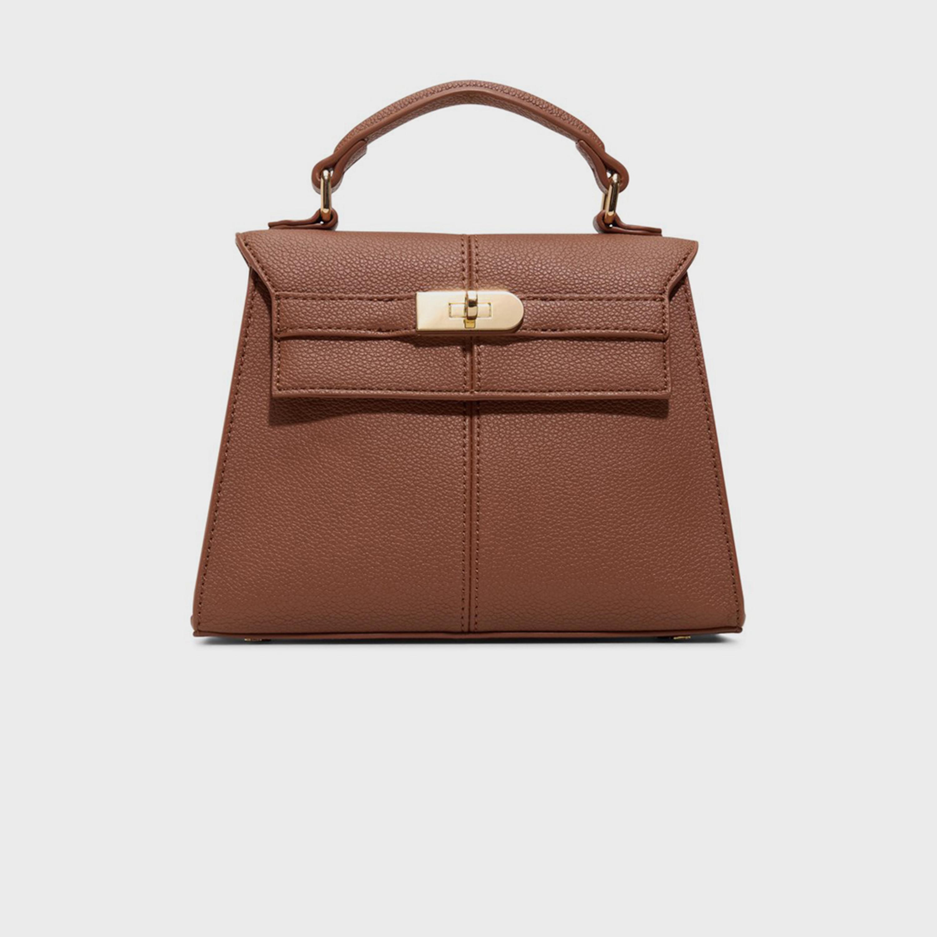 Call it Spring Riileyy Textured Top Handle Handbag with Flap Closure | 22 x 20 x 8 cm-women-bagsandwallets-handbags-image-1