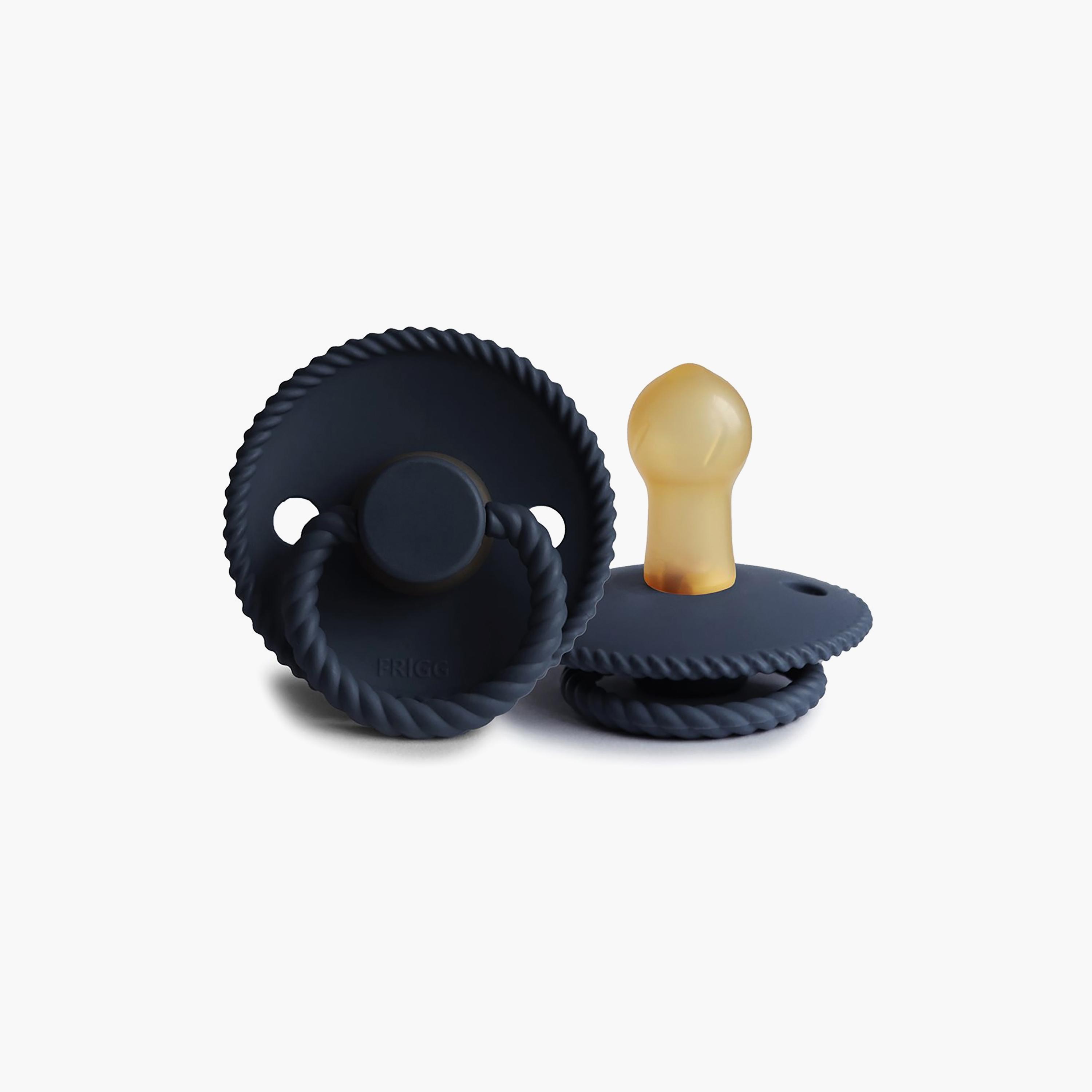 Frigg Rope Latex Baby Pacifier - Dark Navy - Size 1-baby-feeding-pacifiers-image-2