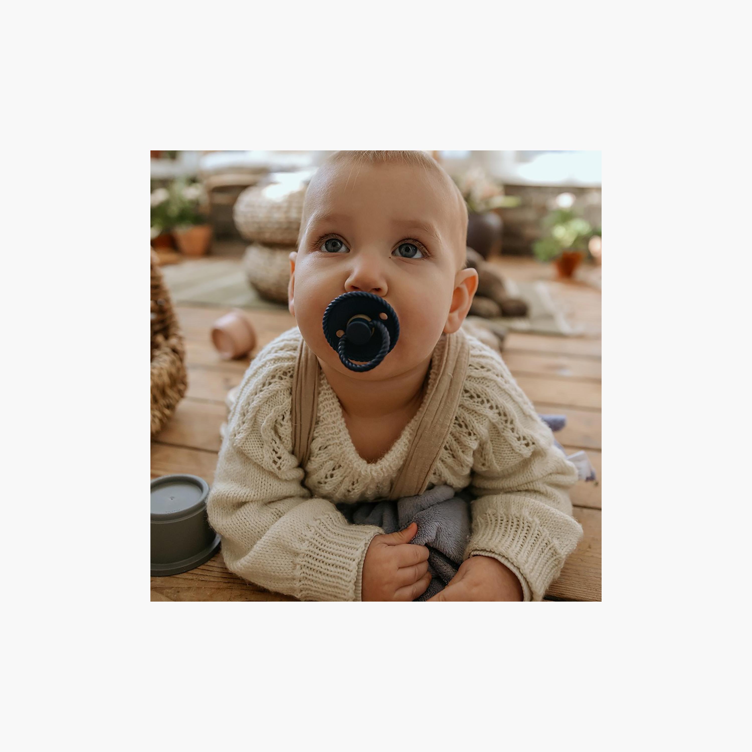 Frigg Rope Latex Baby Pacifier - Dark Navy - Size 1-baby-feeding-pacifiers-image-3