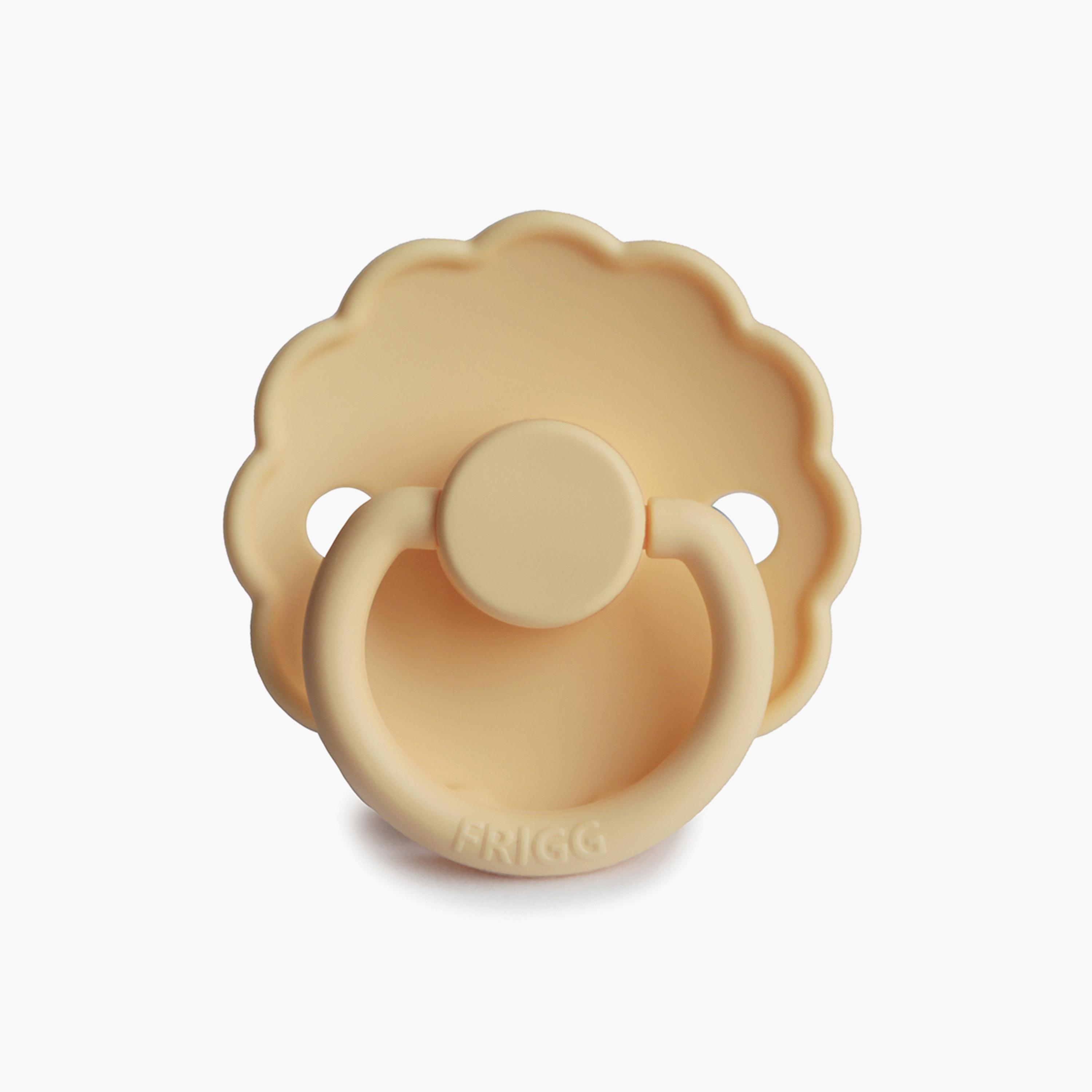 Frigg 2-Piece Daisy Latex Baby Pacifier - Pale Daffodil & Fuchsia - Size 1-baby-feeding-pacifiers-image-3