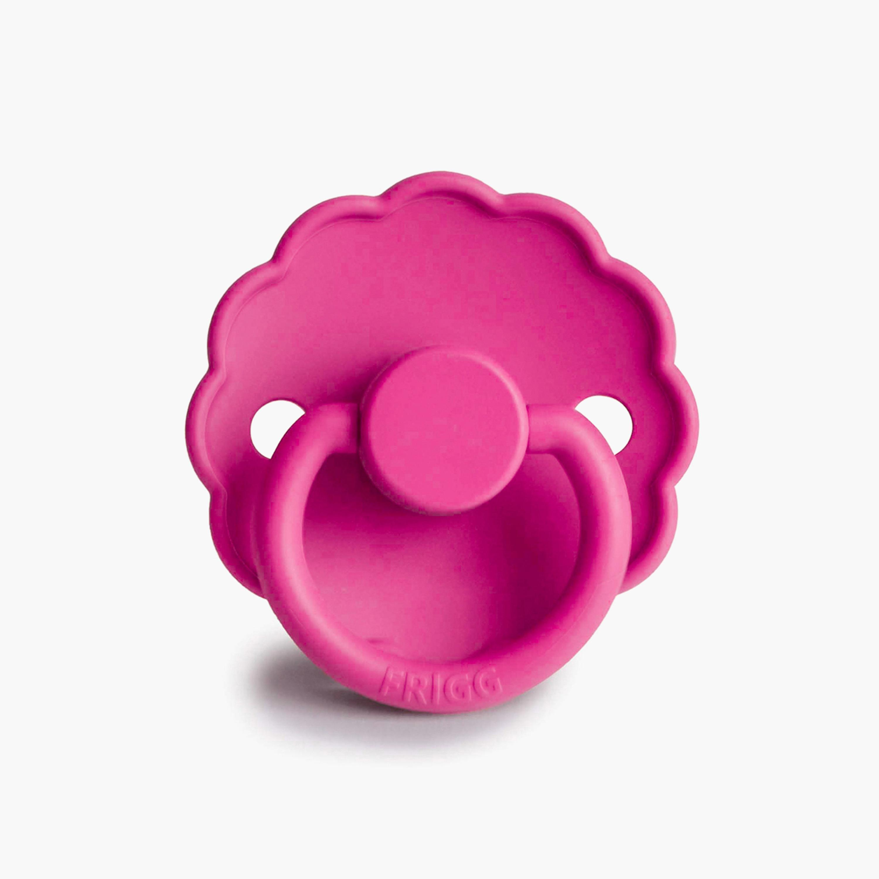 Frigg 2-Piece Daisy Latex Baby Pacifier - Pale Daffodil & Fuchsia - Size 1-baby-feeding-pacifiers-image-4