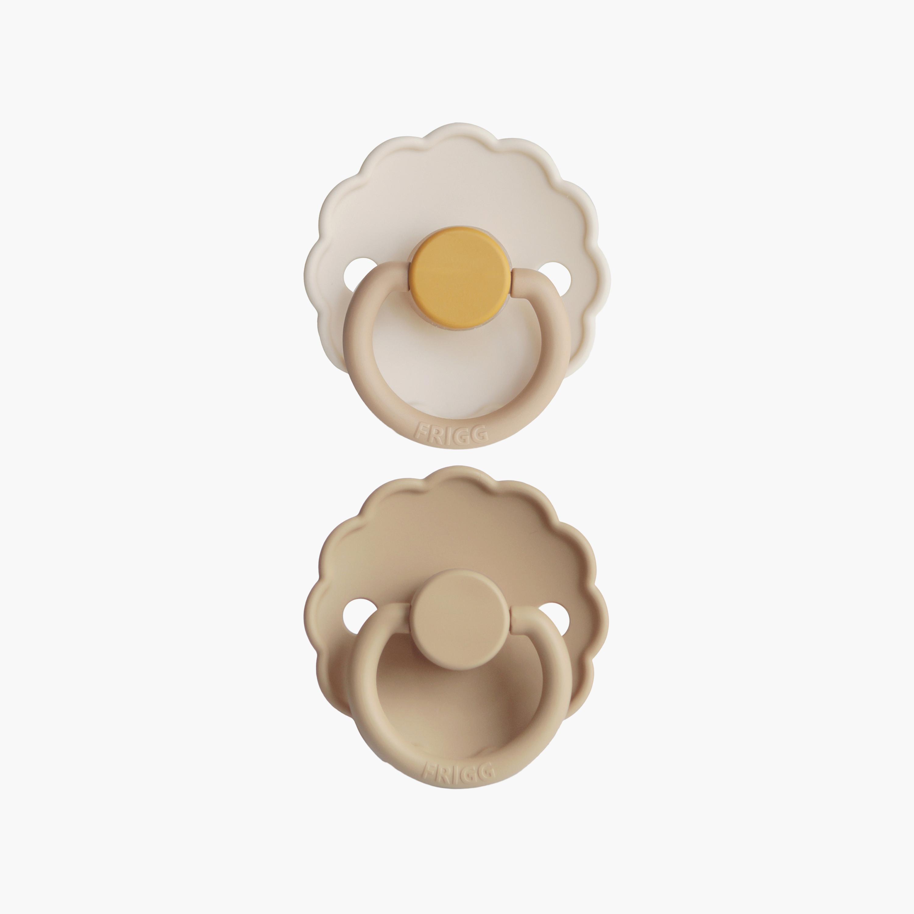Frigg 2-Piece Daisy Latex Baby Pacifier - Desert & Cream - Size 2-baby-feeding-pacifiers-image-1