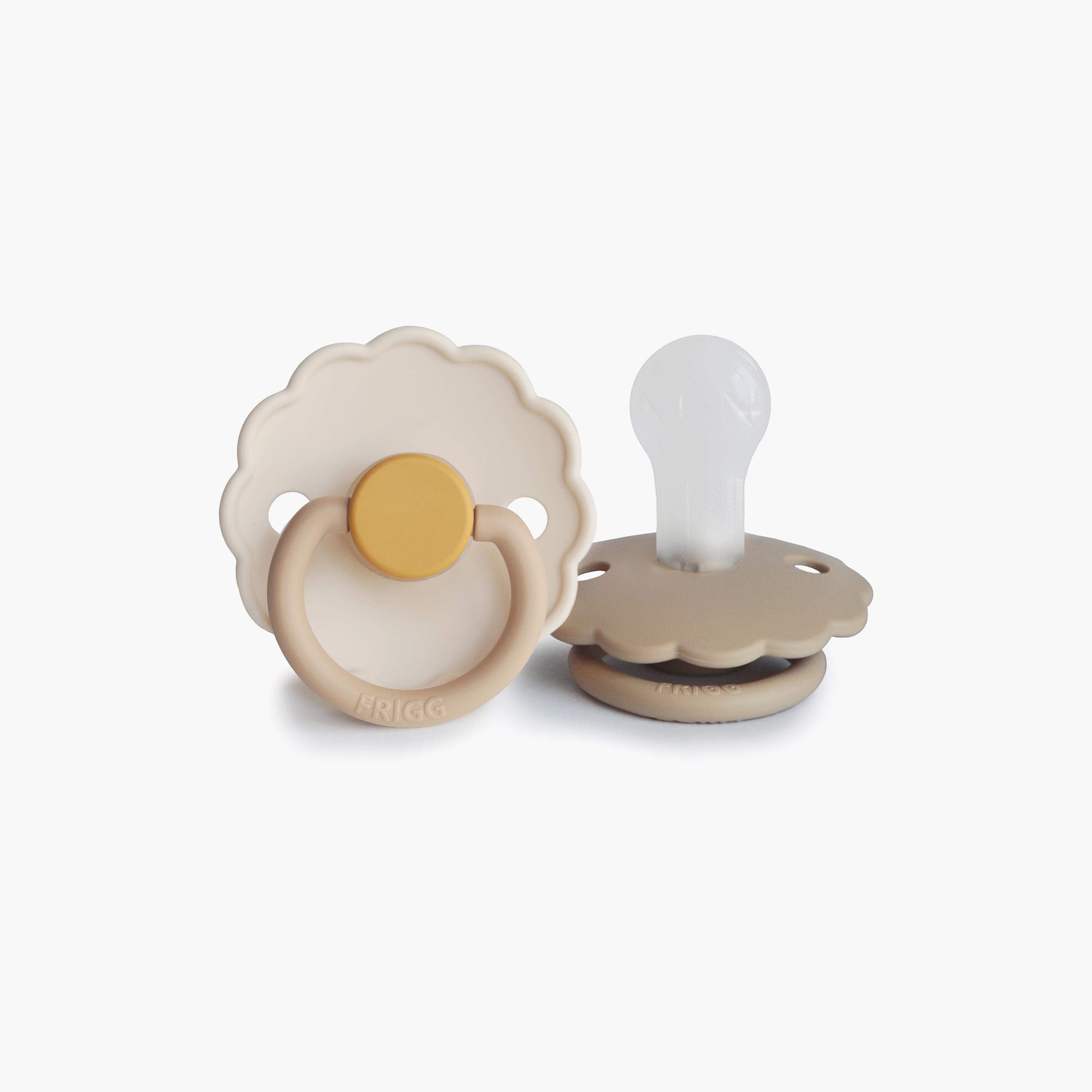Frigg 2-Piece Daisy Latex Baby Pacifier - Desert & Cream - Size 2-baby-feeding-pacifiers-image-2