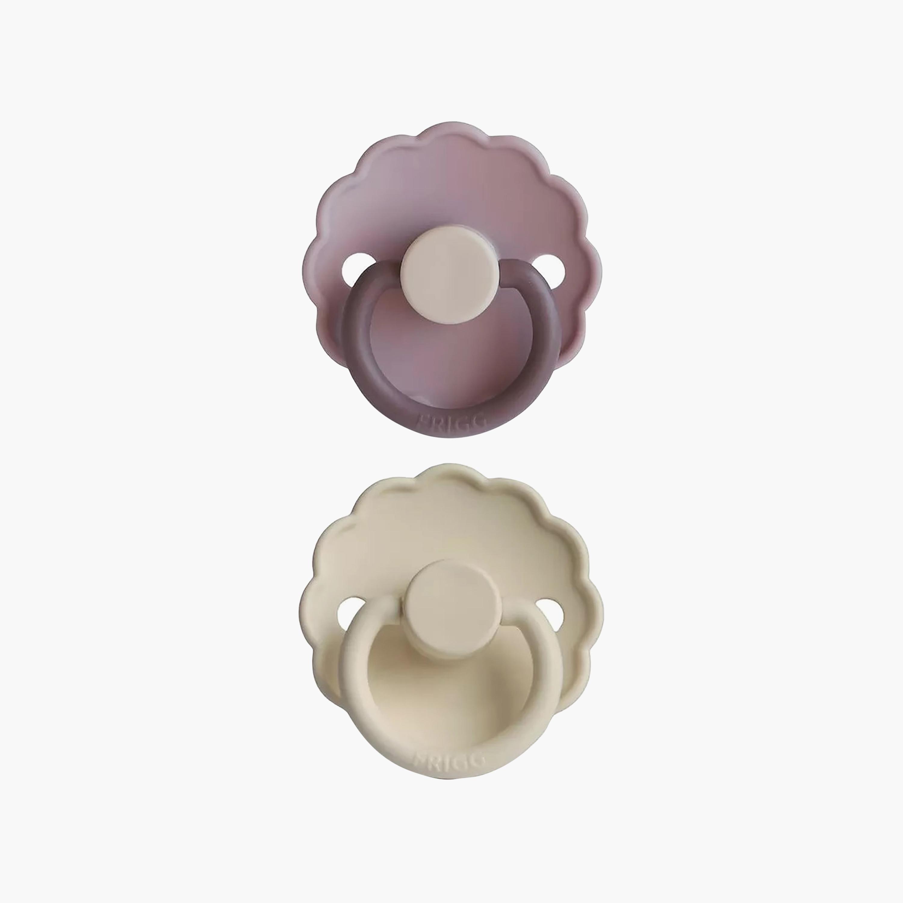 Frigg 2-Piece Daisy Latex Baby Pacifier - Lavender Haze & Cream - Size 1-baby-feeding-pacifiers-image-1