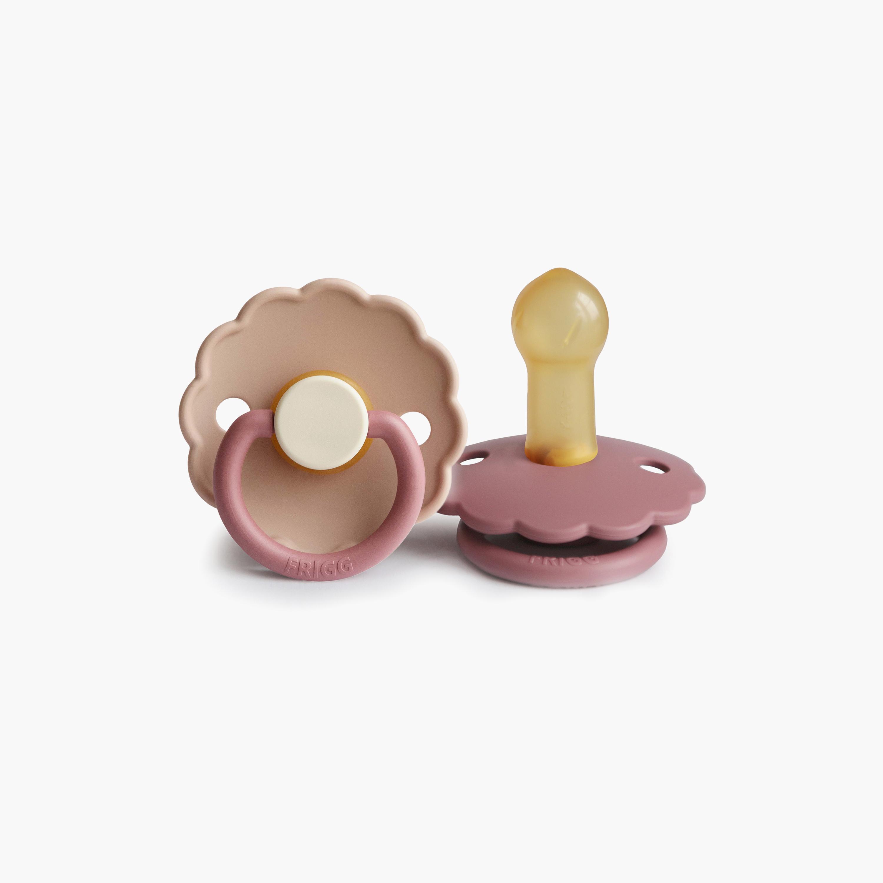 Frigg 2-Piece Daisy Latex Baby Pacifier - Peony & Cedar - Size 1-baby-feeding-pacifiers-image-4