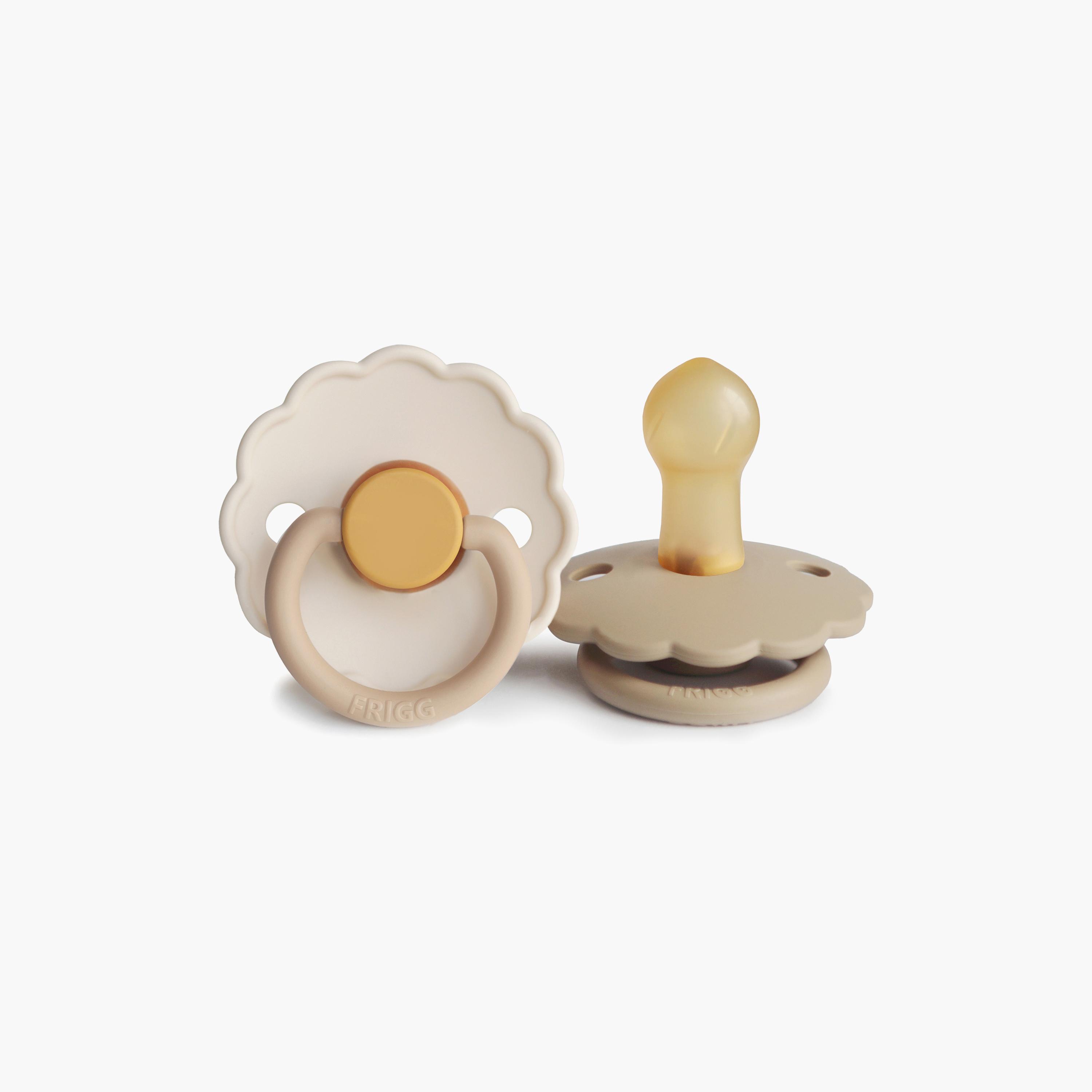 Frigg 2-Piece Daisy Silicone Baby Pacifier - Chamomile & Croissant - Size 1-baby-feeding-pacifiers-image-4