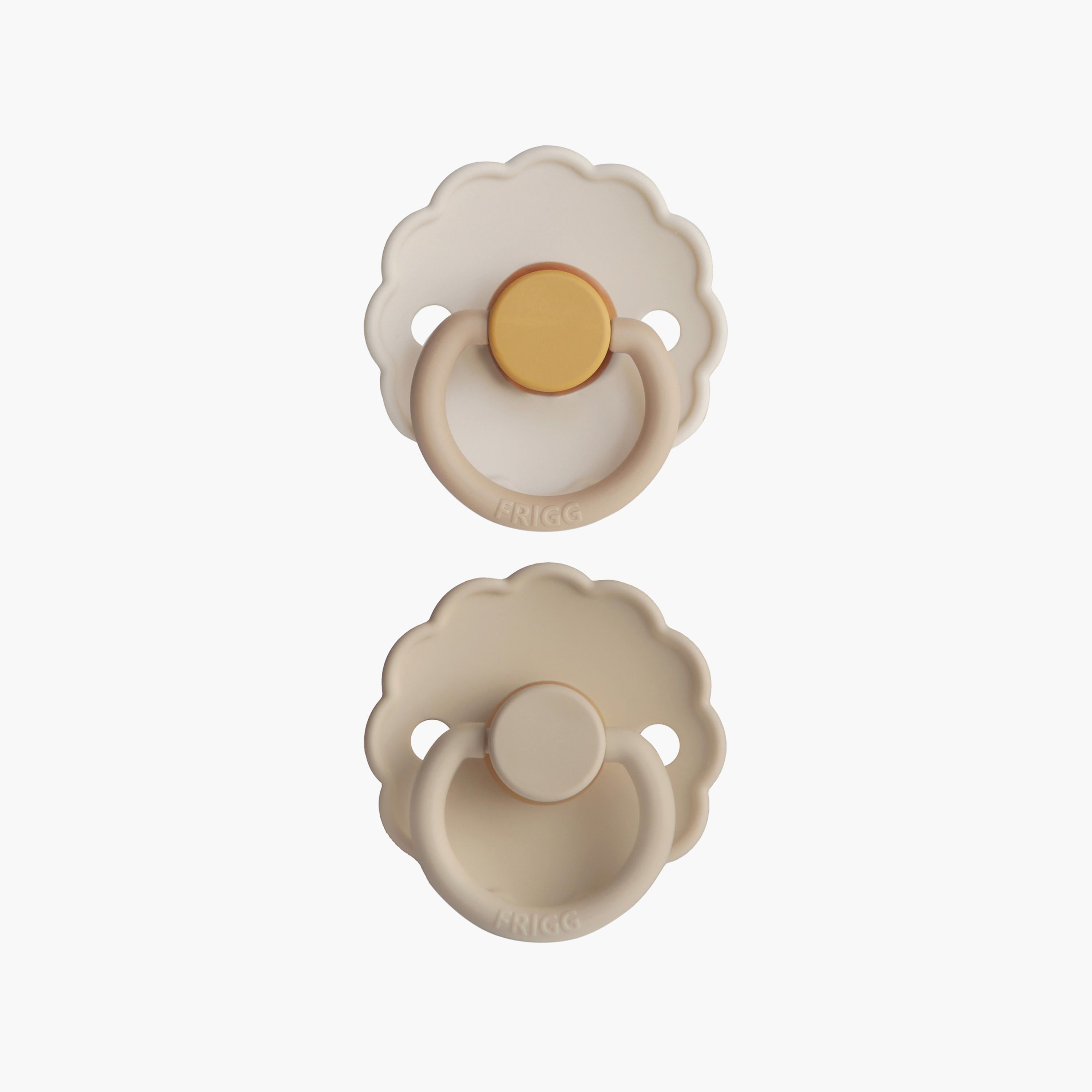 Frigg 2-Piece Daisy Silicone Baby Pacifier - Chamomile & Croissant - Size 2-baby-feeding-pacifiers-image-1
