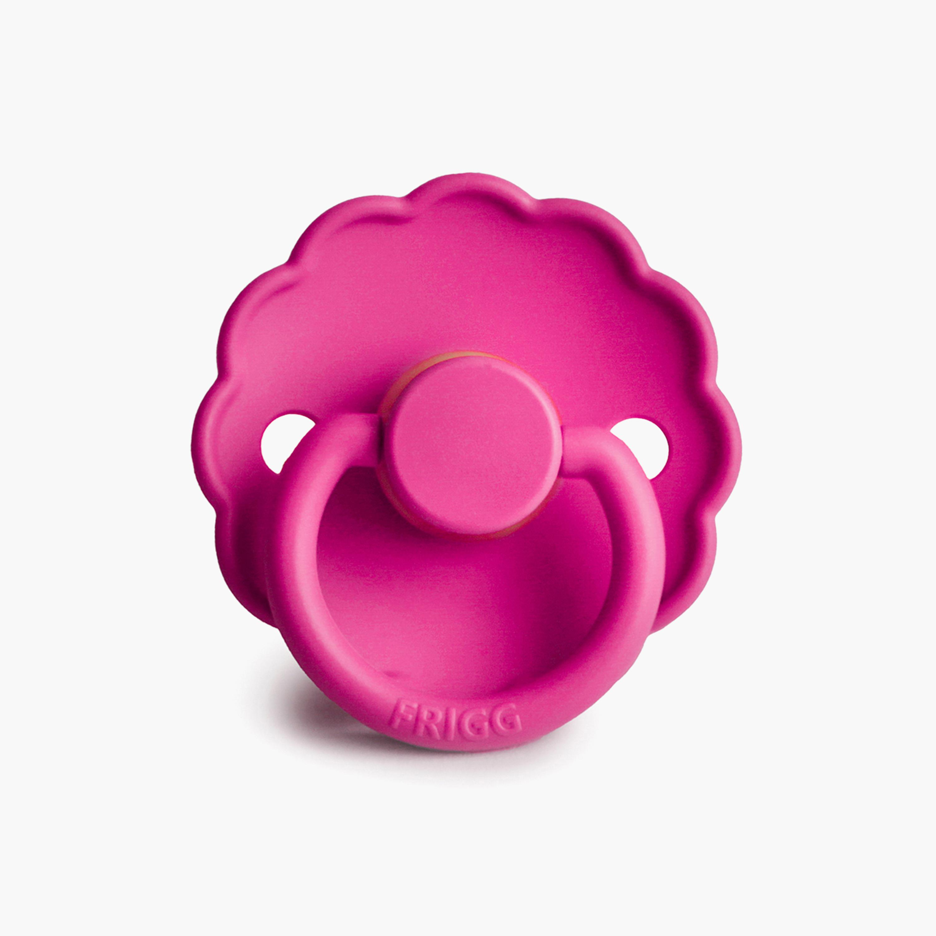 Frigg 2-Piece Daisy Silicone Baby Pacifier - Pale Daffodil & Fuchsia - Size 2-baby-feeding-pacifiers-image-6