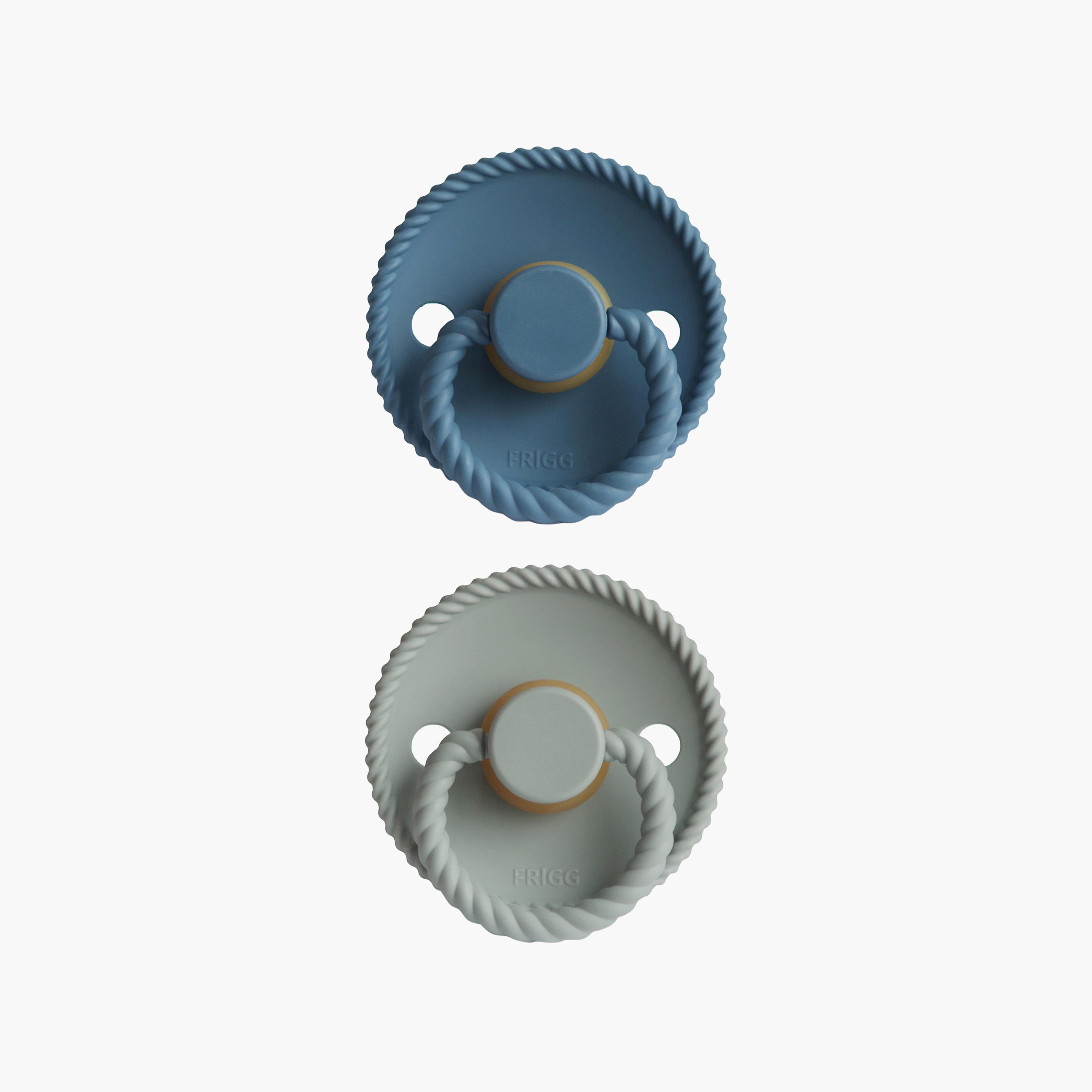 Frigg 2-Piece Rope Silicone Baby Pacifier - Ocean View & Sage - Size 1-baby-feeding-pacifiers-image-1