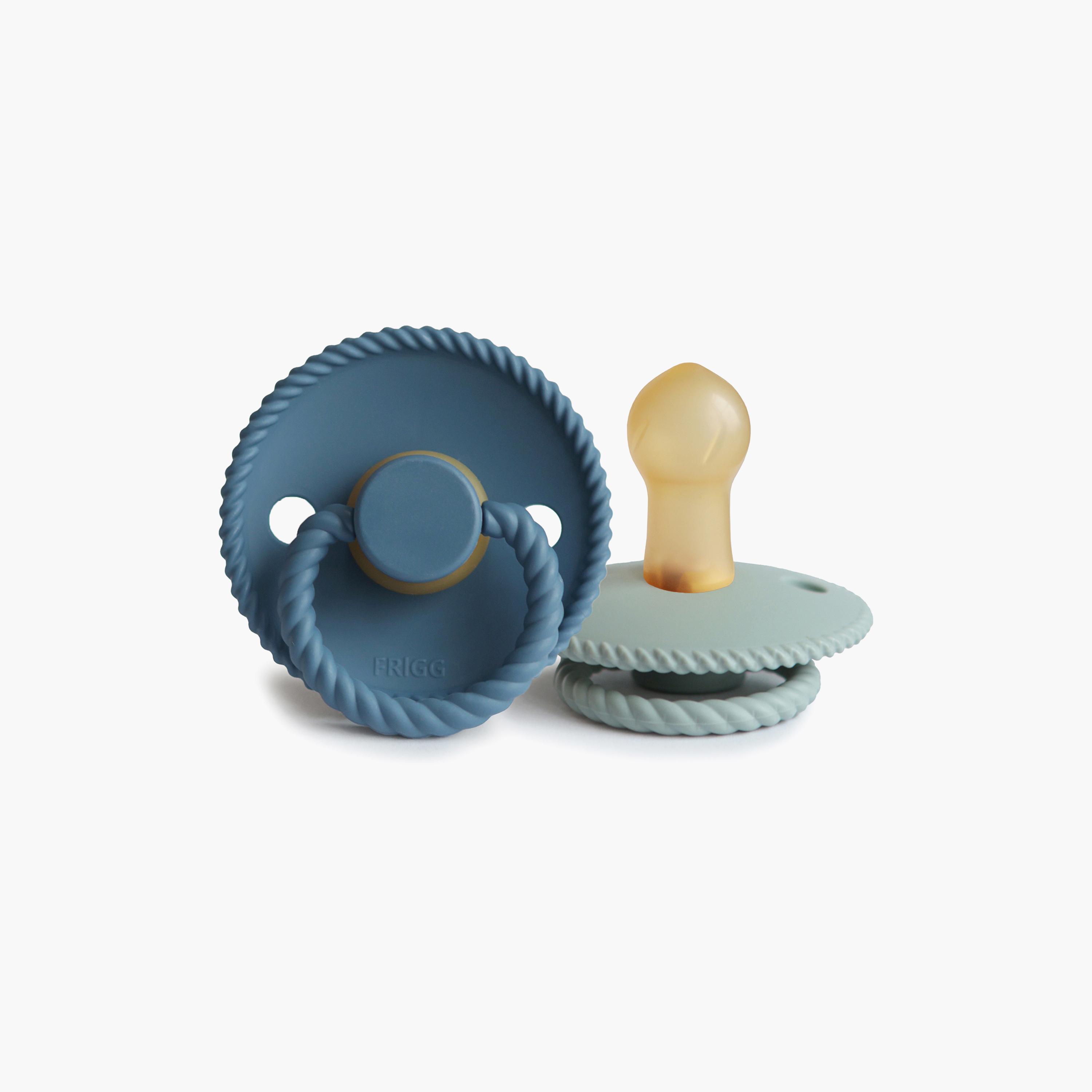 Frigg 2-Piece Rope Silicone Baby Pacifier - Ocean View & Sage - Size 1-baby-feeding-pacifiers-image-2