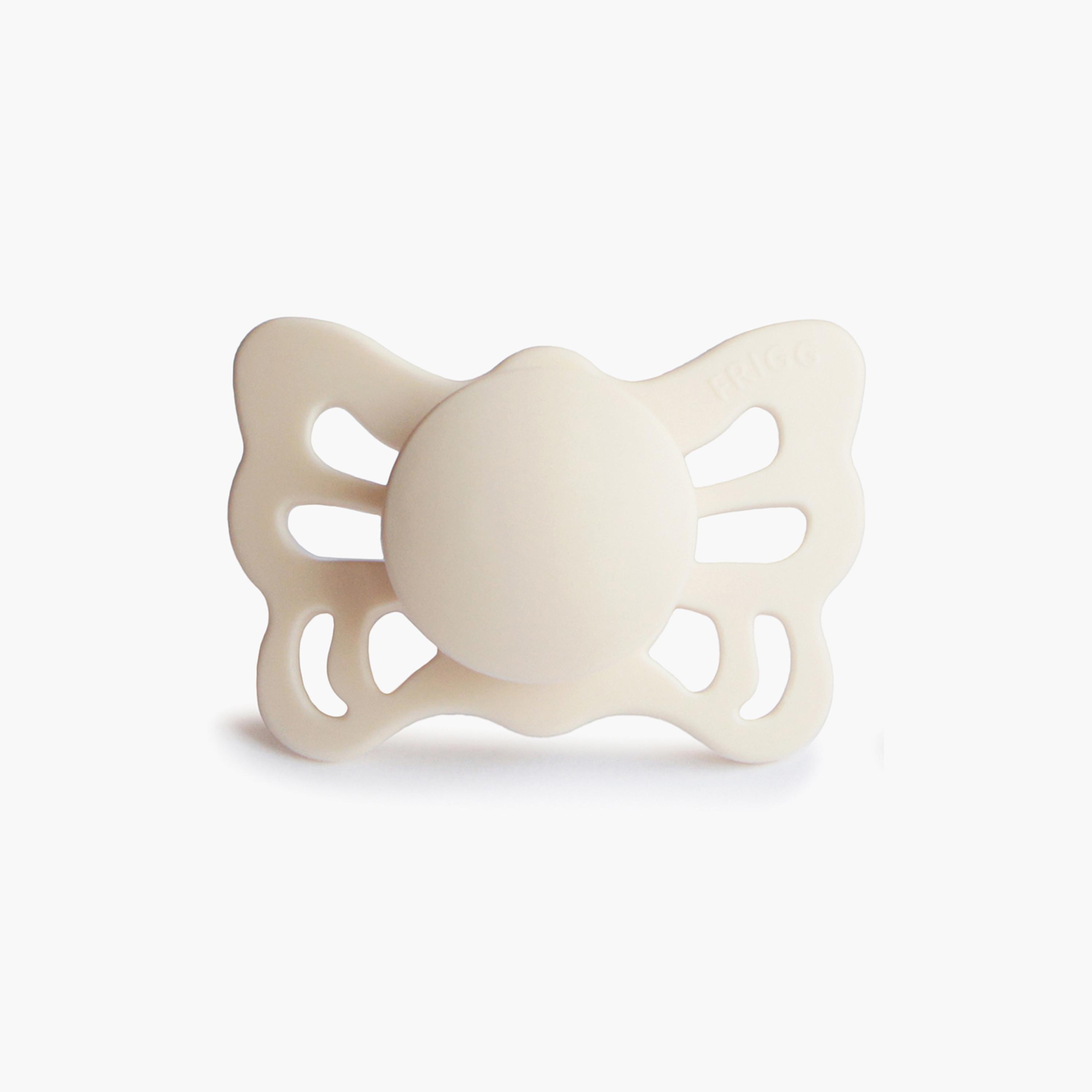 Frigg 2-Piece Butterfly Anatomical Silicone Baby Pacifier - Cream & Blush - Size 1-baby-feeding-pacifiers-image-3