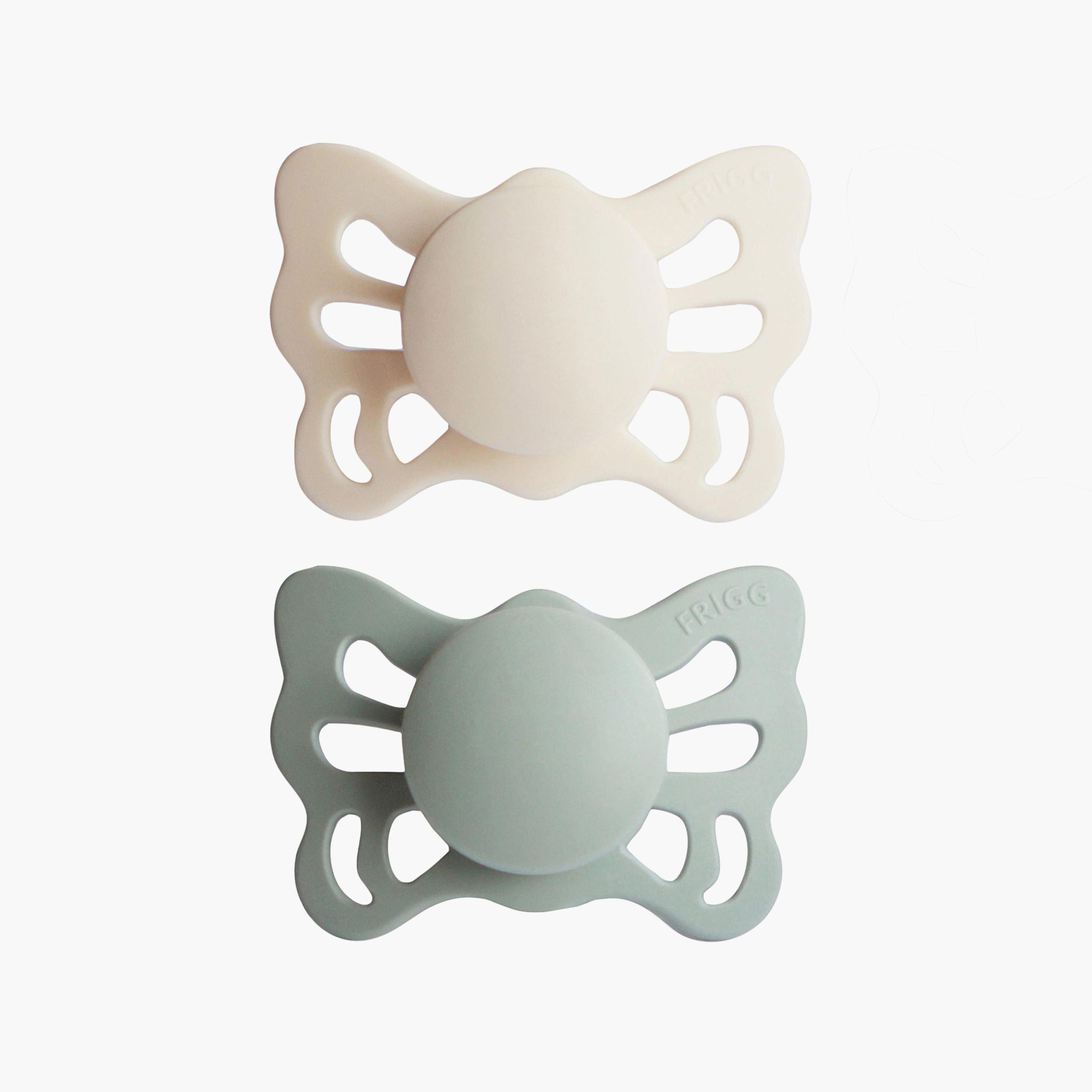 FRIGG 2-Piece Butterfly Anatomical Silicone Pacifier - Size 1-baby-feeding-pacifiers-image-1
