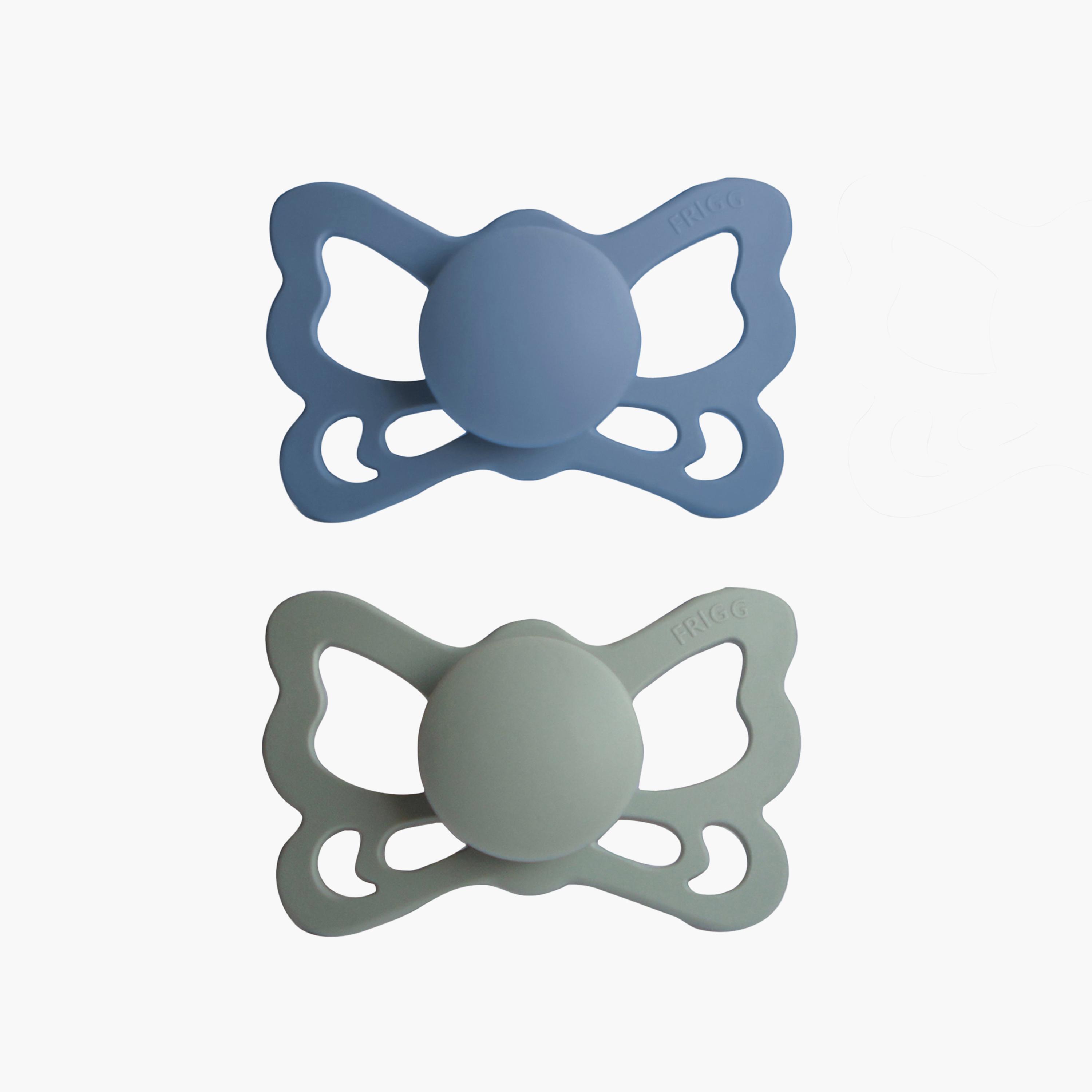FRIGG 2-Piece Butterfly Anatomical Silicone Pacifier - Size 1-baby-feeding-pacifiers-image-1