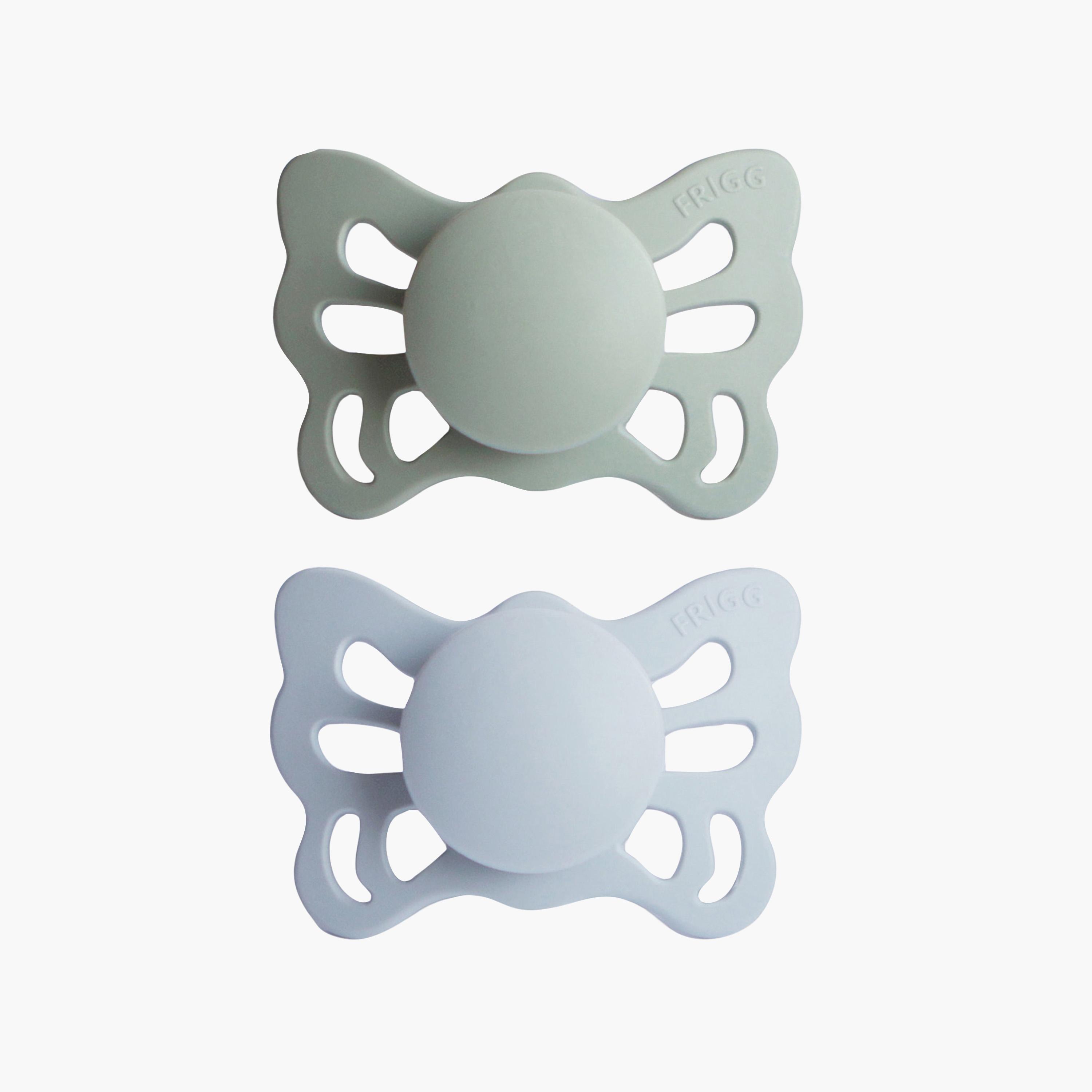 FRIGG 2-Piece Butterfly Anatomical Silicone Pacifier - Size 1-baby-feeding-pacifiers-image-1