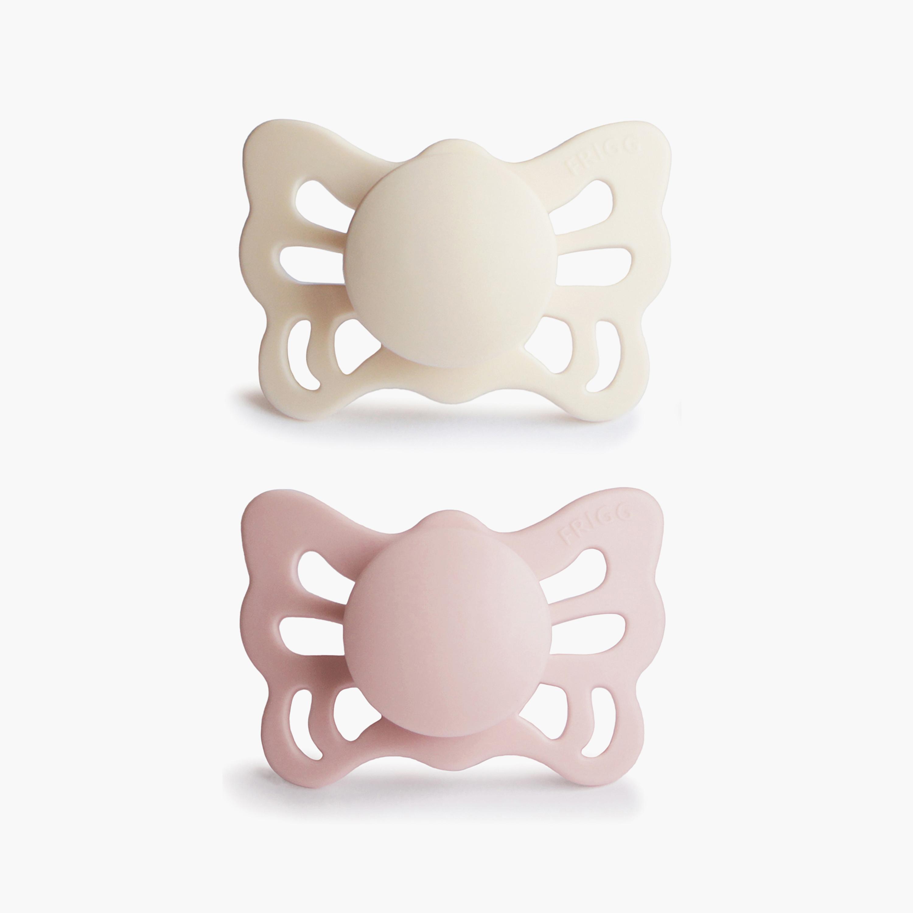 Frigg 2-Piece Butterfly Anatomical Silicone Baby Pacifier - Blush & Cedar - Size 2-baby-feeding-pacifiers-image-1