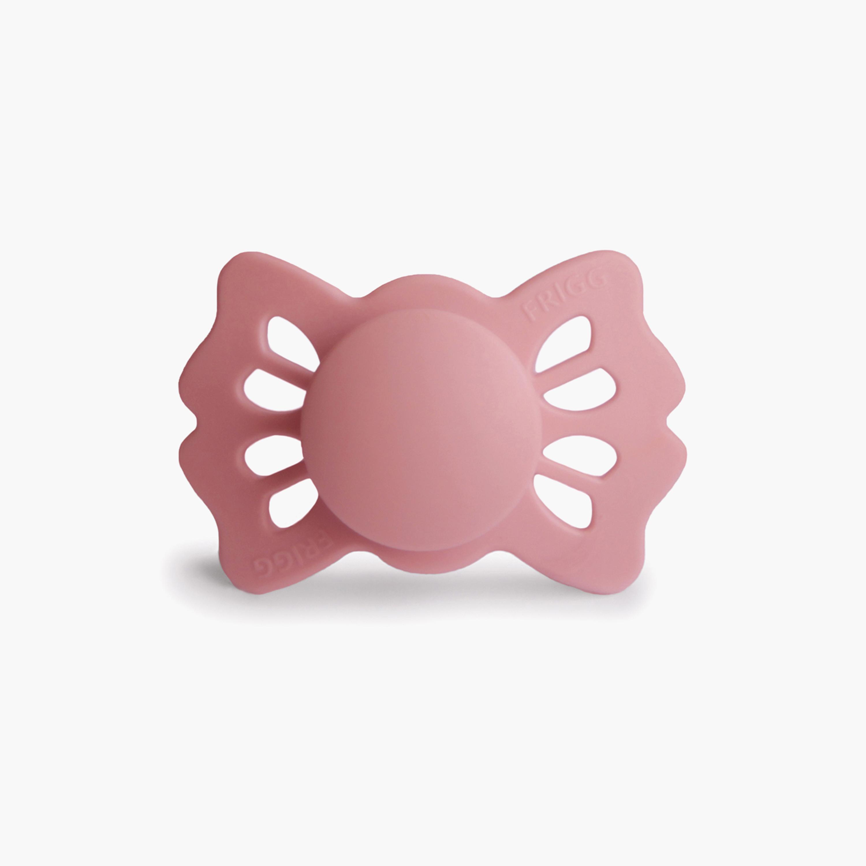 Frigg 2-Piece Lucky Symmetrical Silicone Baby Pacifier - Cedar & Baby Pink - Size 1-baby-feeding-pacifiers-image-3