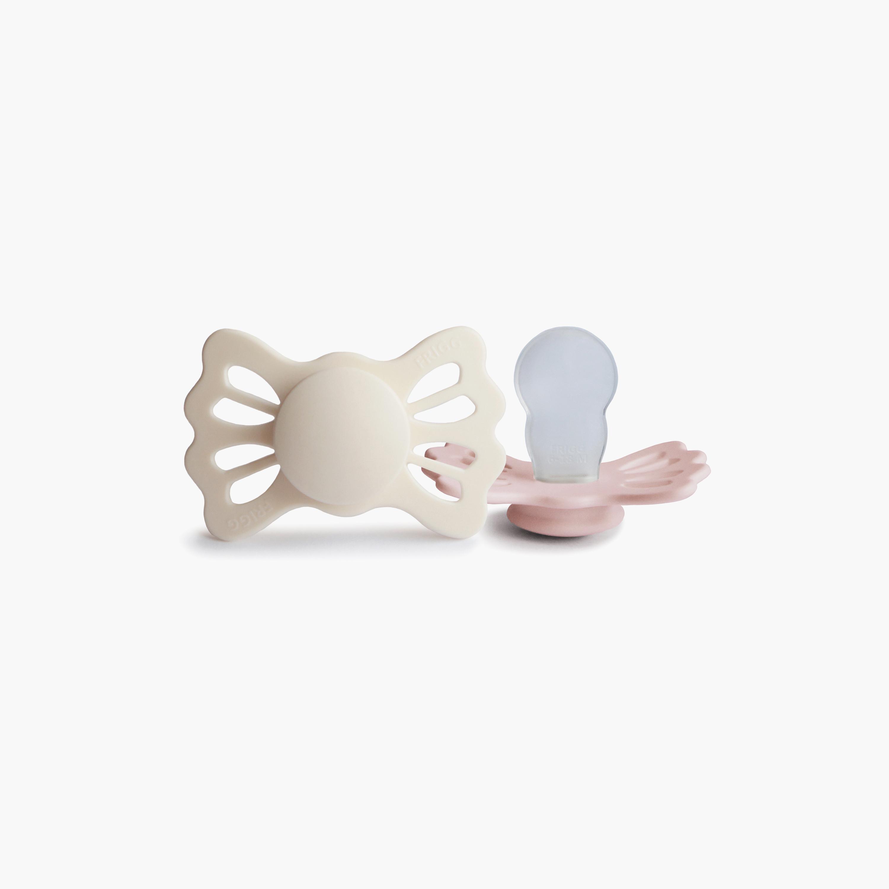 Frigg 2-Piece Lucky Symmetrical Silicone Baby Pacifier - Cream & Blush - Size 2-baby-feeding-pacifiers-image-2