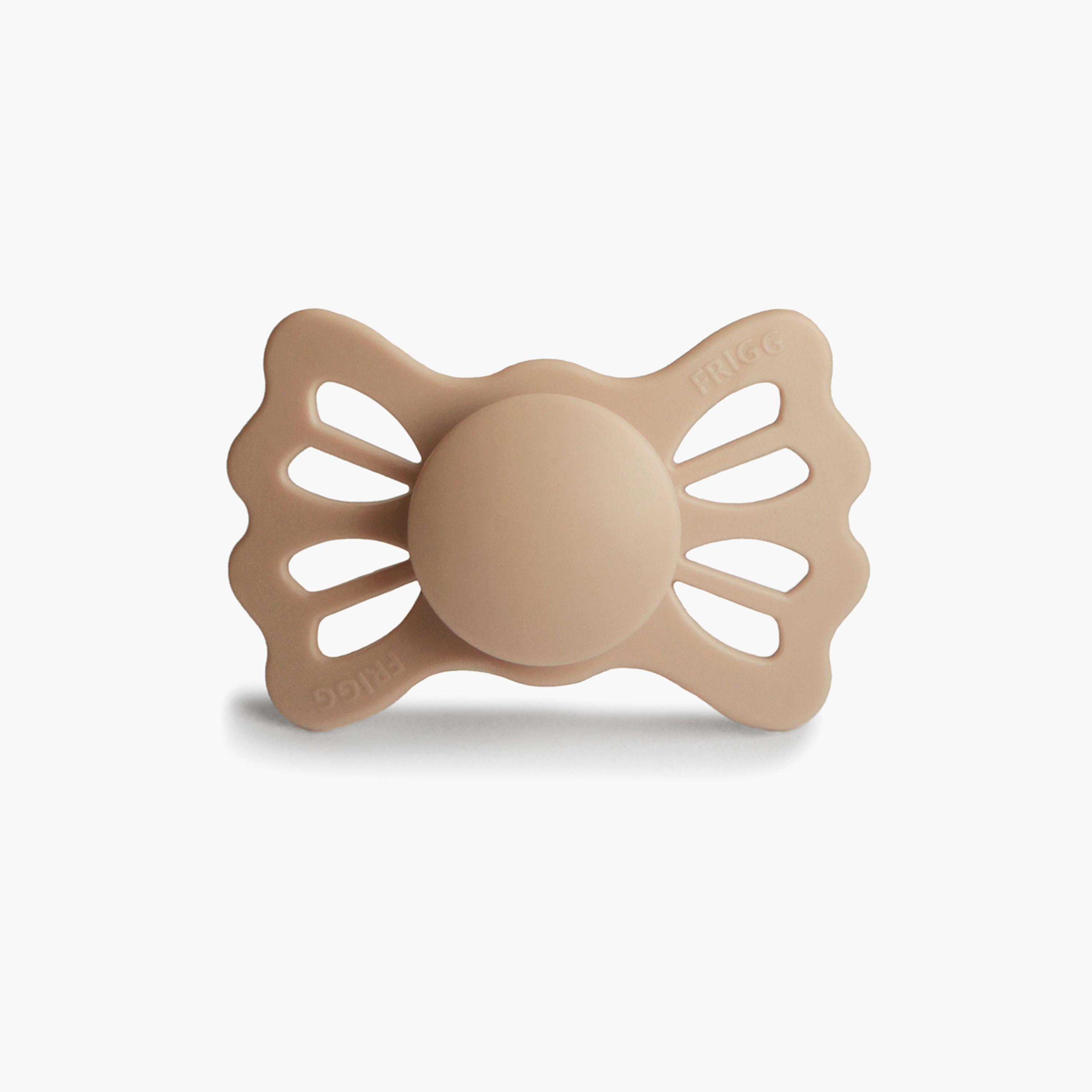 Frigg 2-Piece Lucky Symmetrical Silicone Baby Pacifier - Pale Daffodil & Silky Satin - Size 2-baby-feeding-pacifiers-image-3