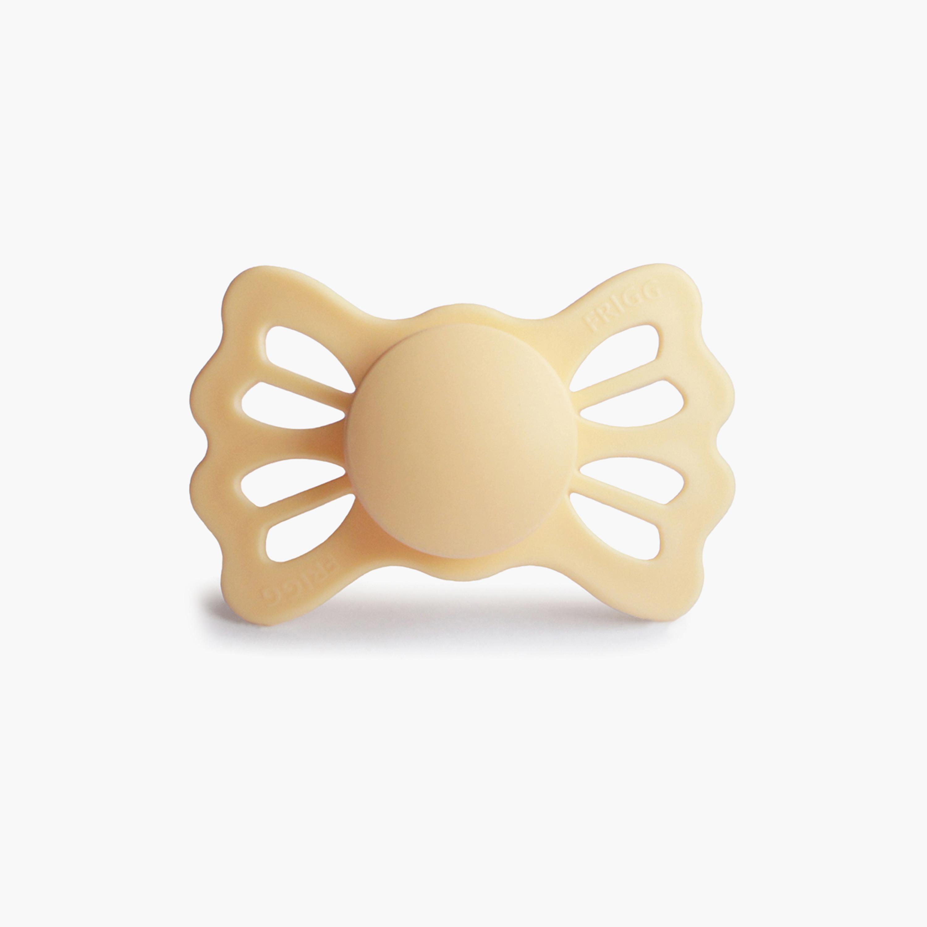 Frigg 2-Piece Lucky Symmetrical Silicone Baby Pacifier - Pale Daffodil & Silky Satin - Size 2-baby-feeding-pacifiers-image-4