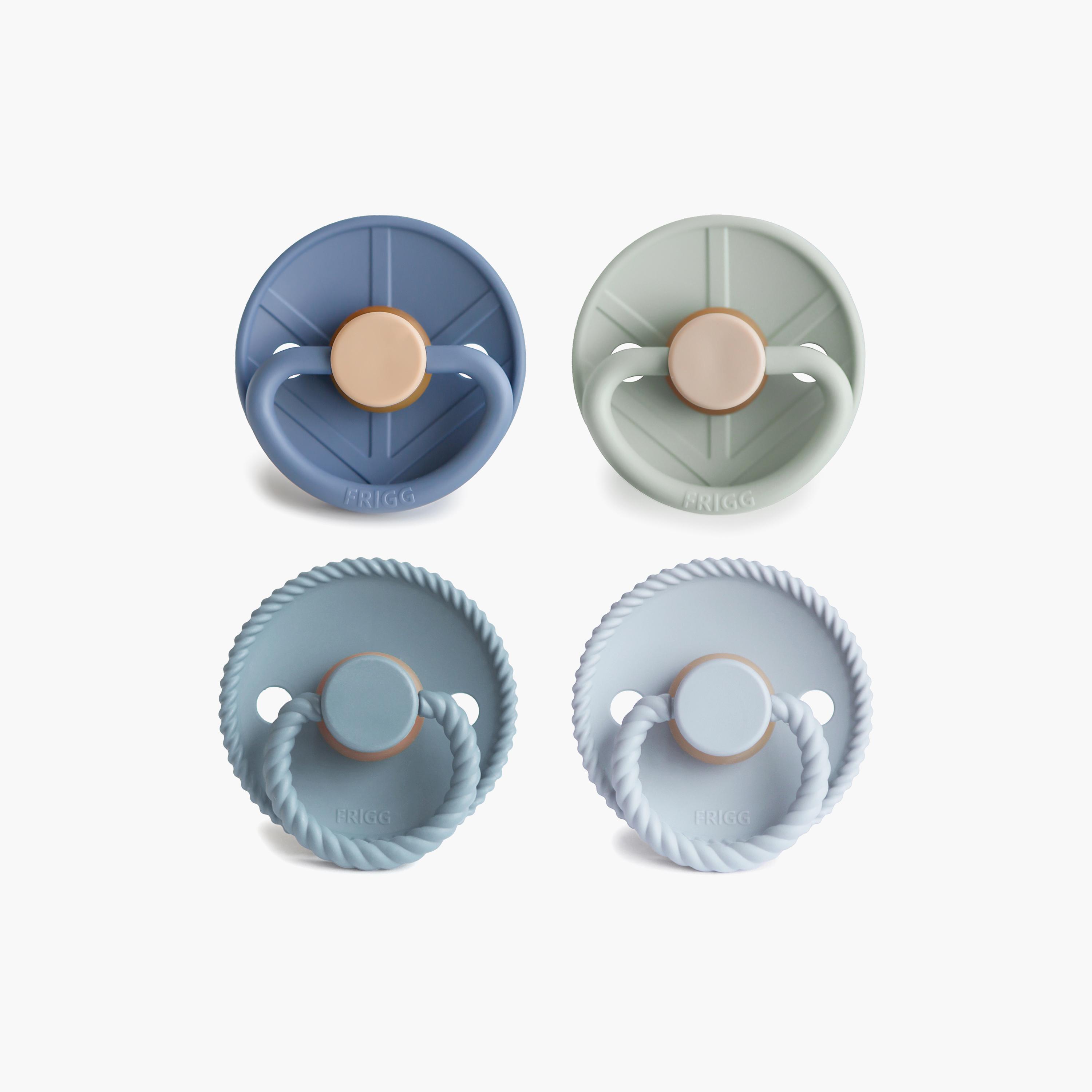 Frigg 4-Piece Round Latex Baby Pacifier - Skyline Serenity - Size 1-baby-feeding-pacifiers-image-1