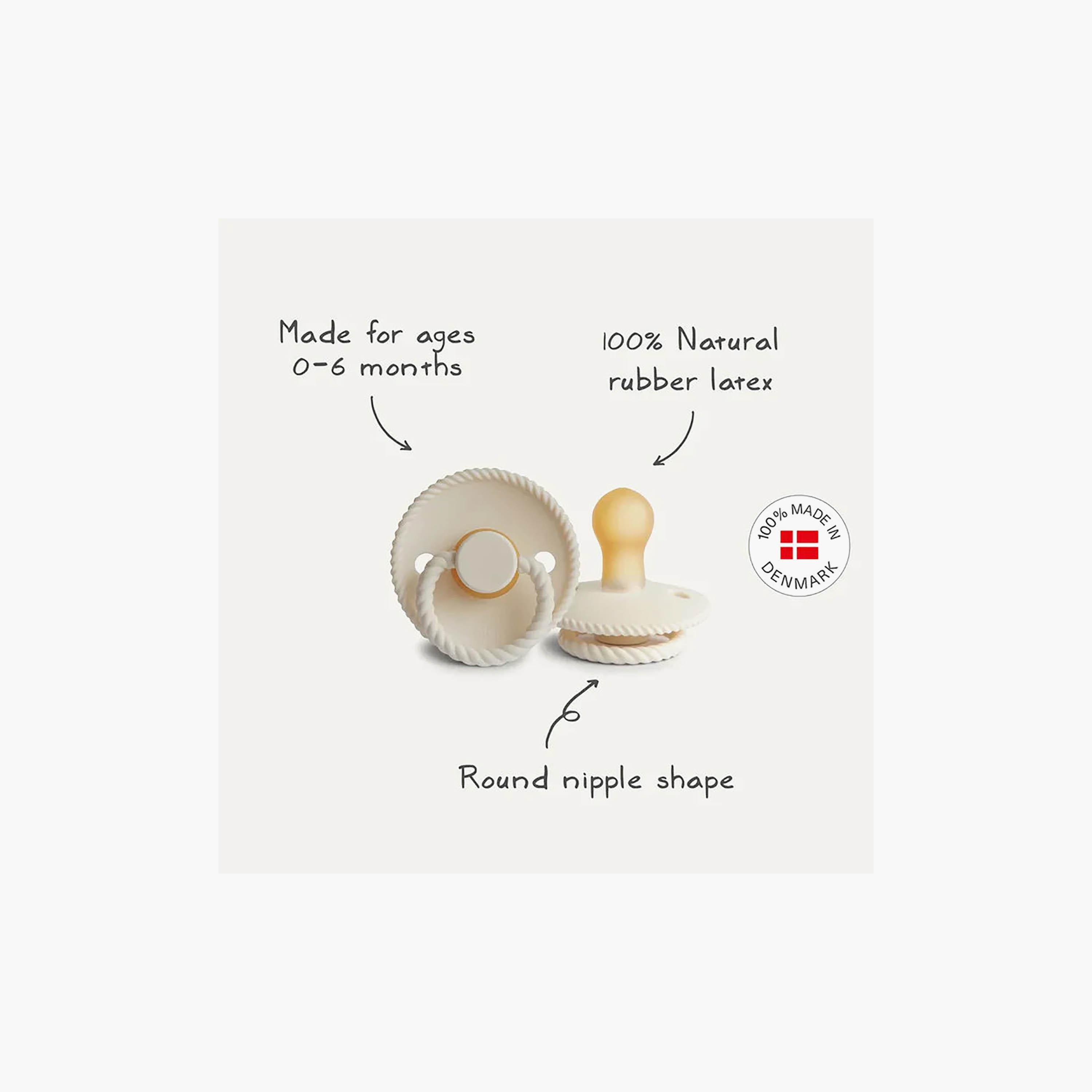 Frigg 6-Piece Round Latex Baby Pacifier - Earthy Wonder - Size 1-baby-feeding-pacifiers-image-2