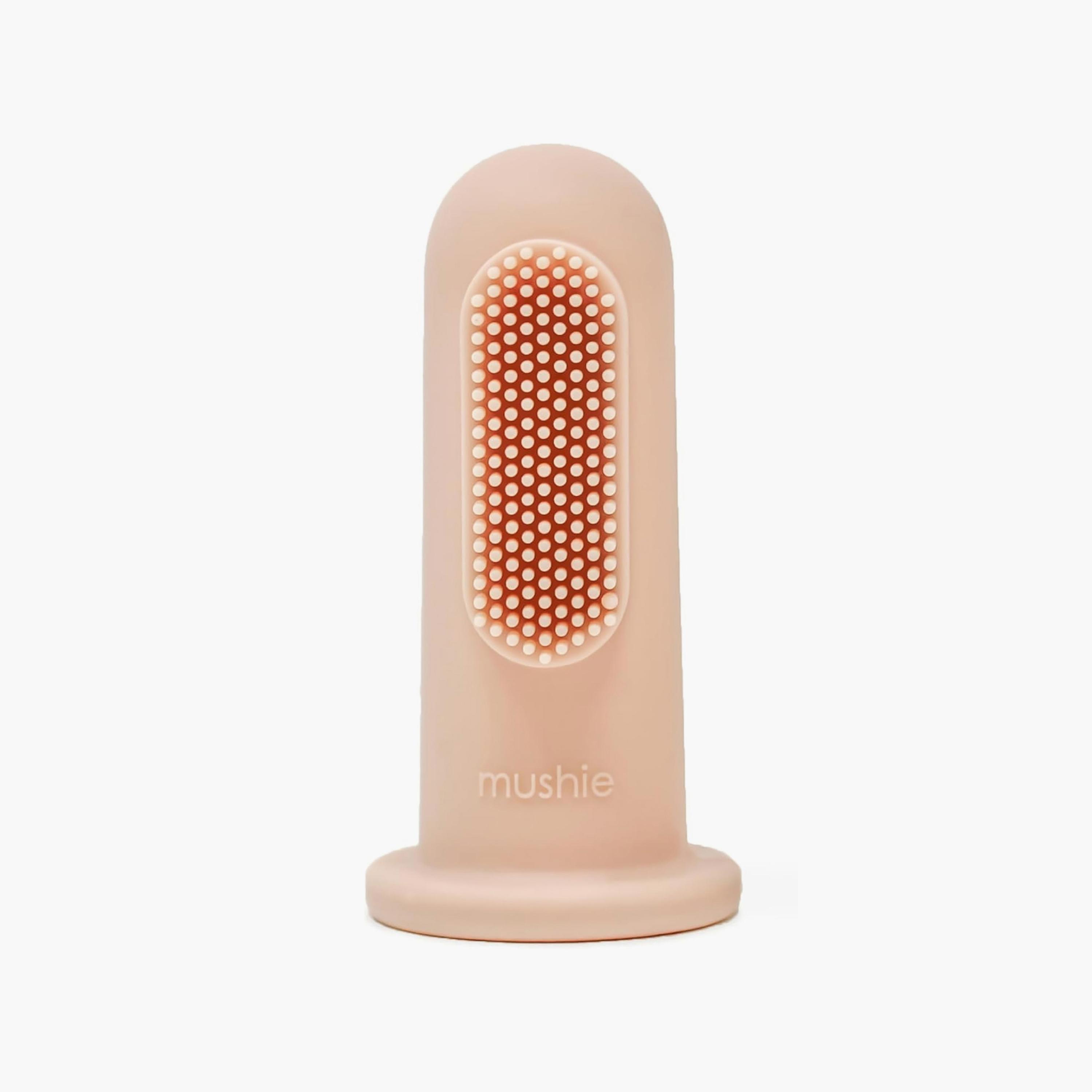 Mushie 2-Piece Finger Toothbrush Blush-baby-bathandcare-oralcare-teethanddentalcare-image-4