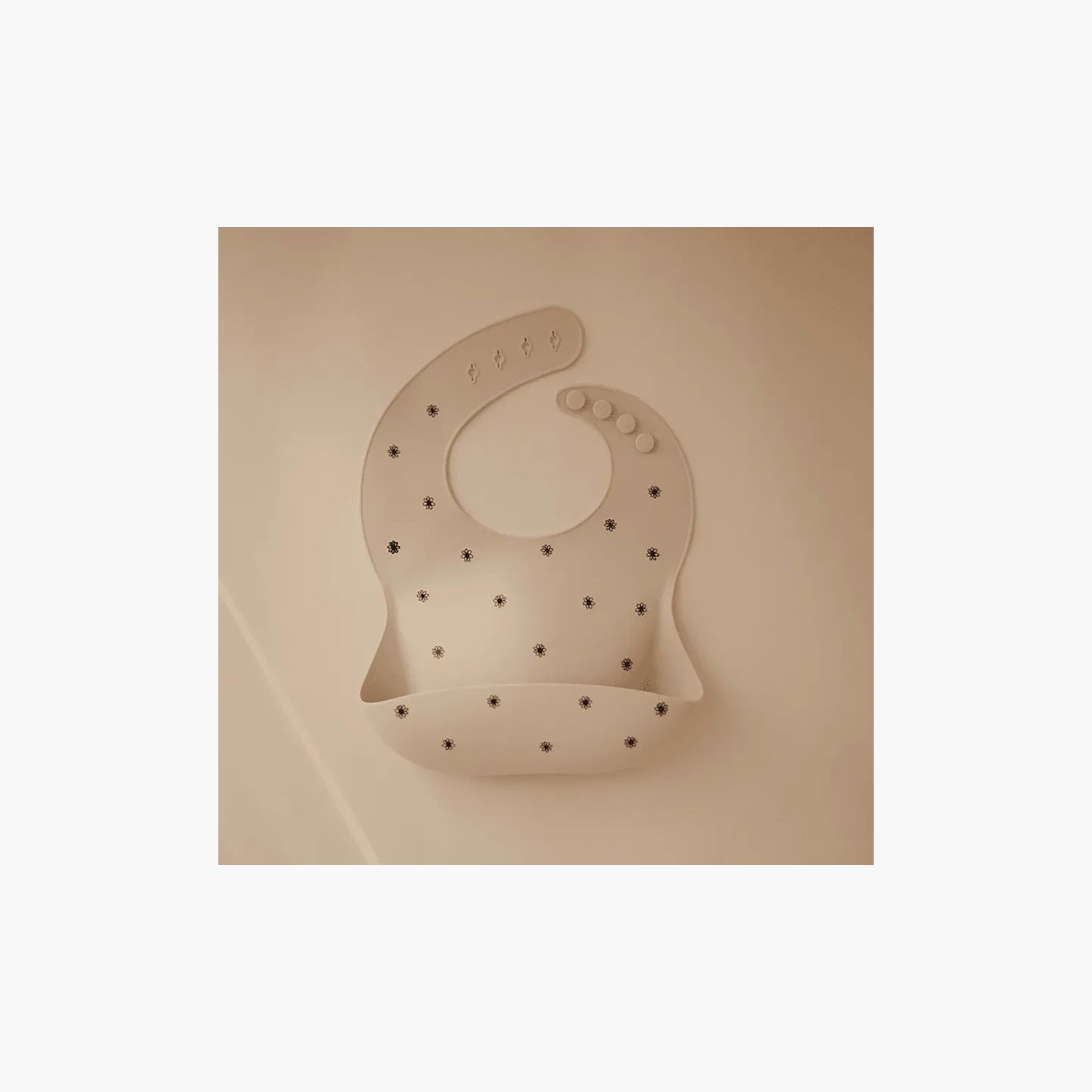 مريلة سيليكون موشي بطبعة الزهور-baby-feeding-bibs-image-3