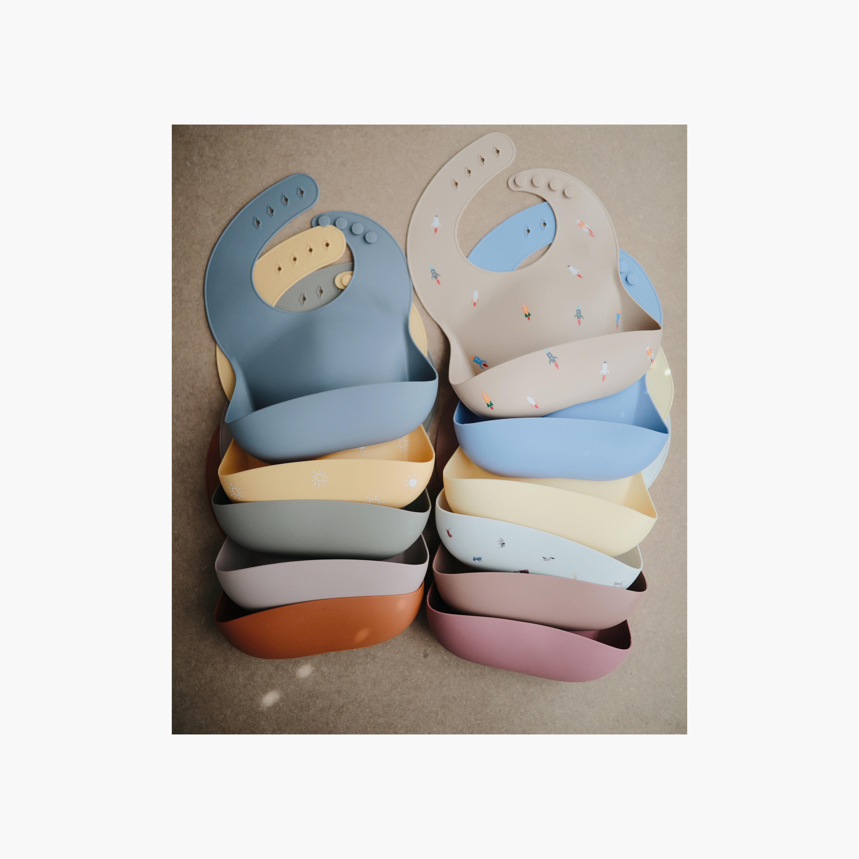 Mushie Butterflies Printed Silicone Bib-baby-feeding-bibs-image-5