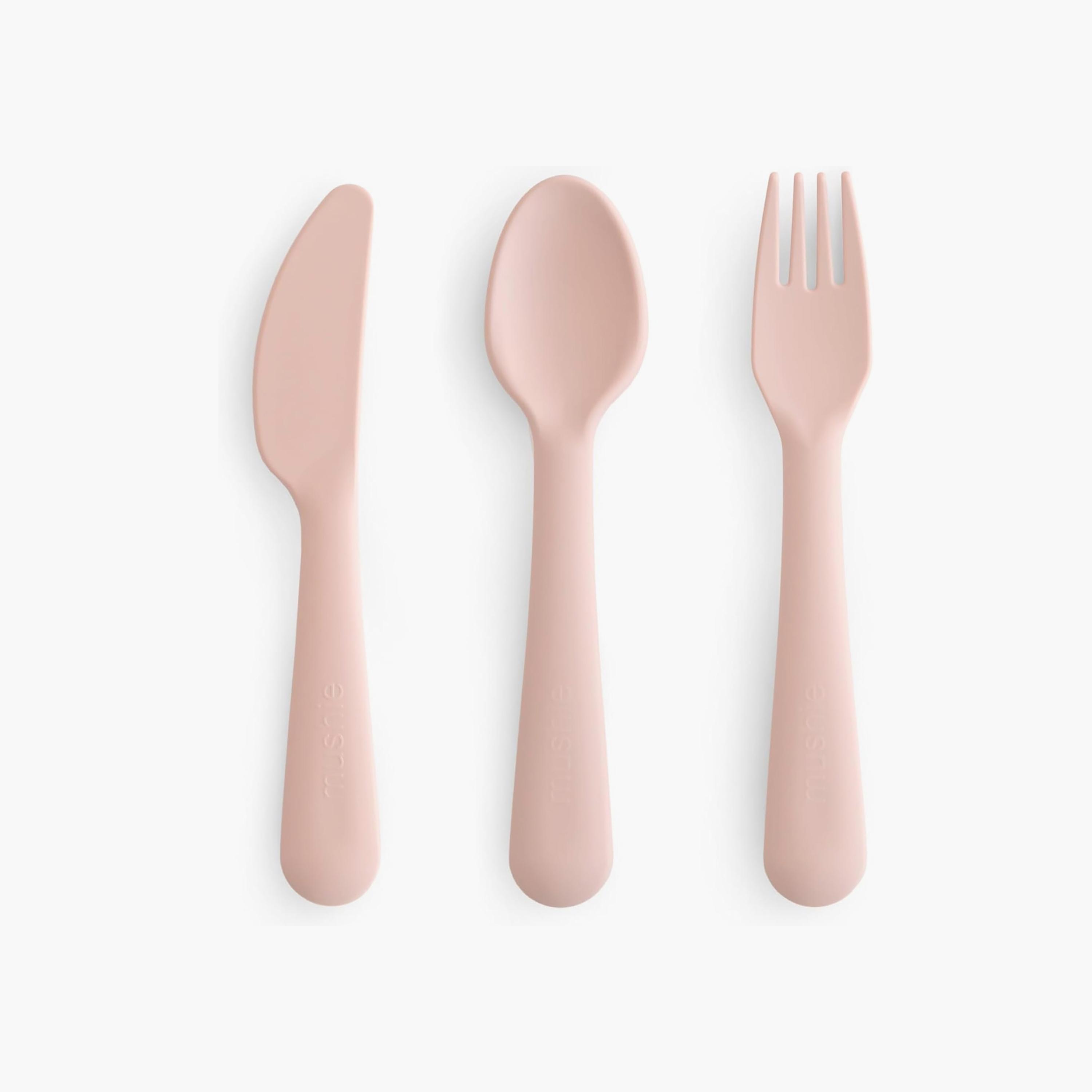 طقم ملعقة وشوكة وسكين خالي من مادة BPA من موشي-baby-feeding-mealtimeessentials-image-1