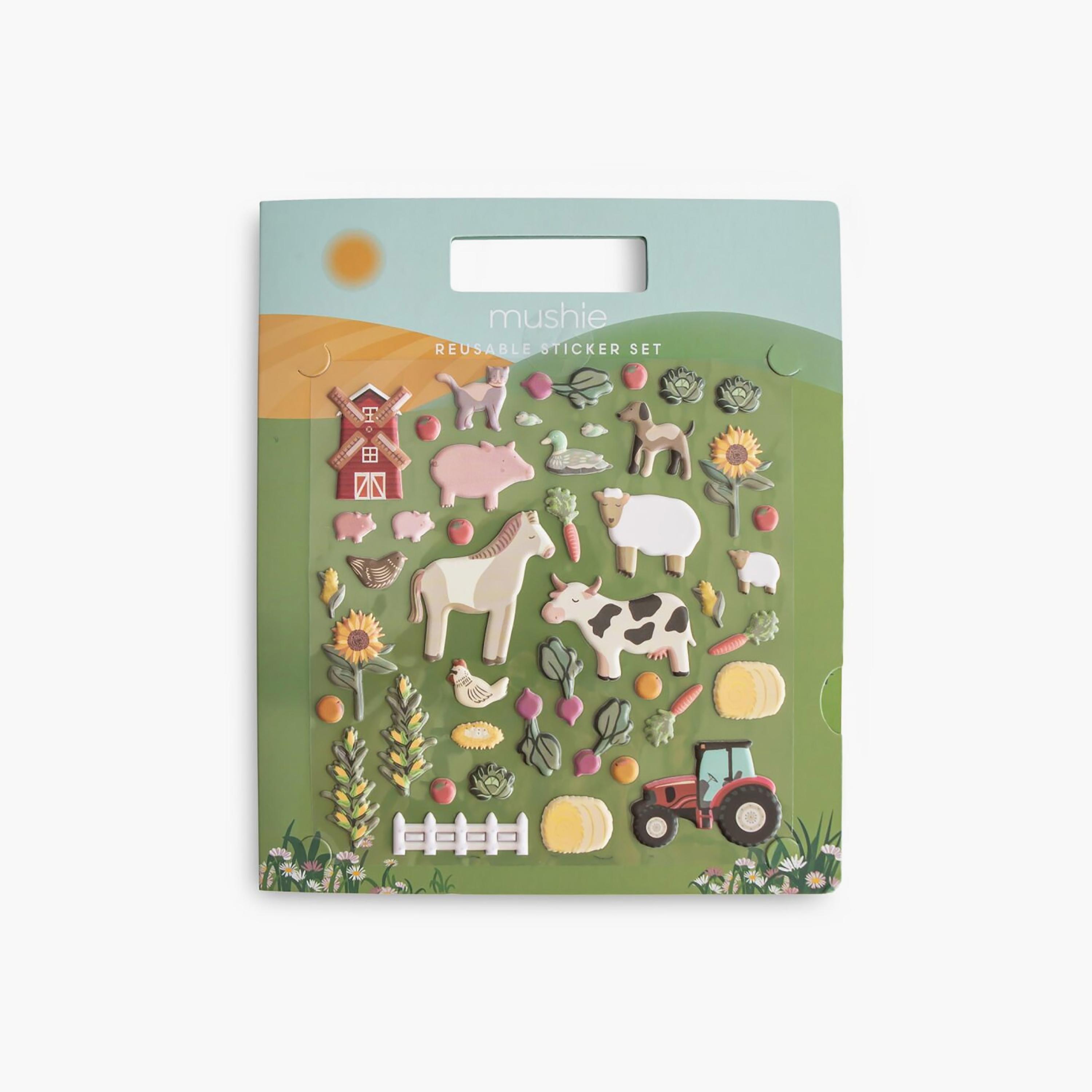 Mushie ​Farm Reusable Sticker Set-school-artsandcrafts-image-1