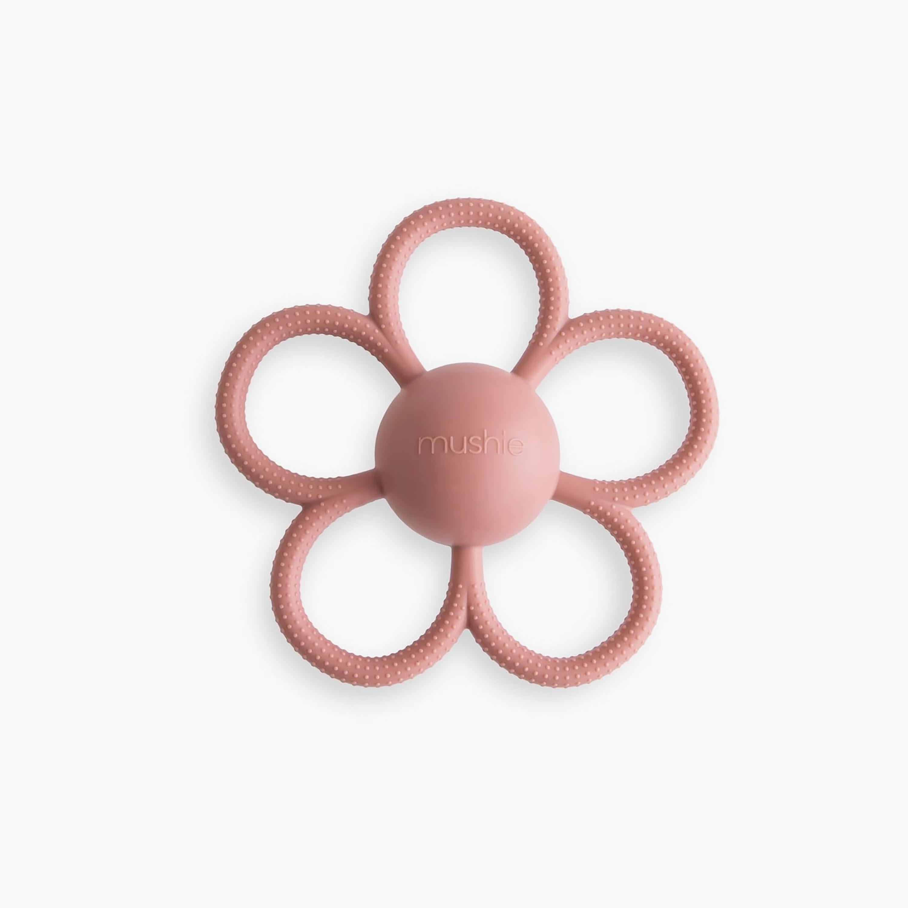 Mushie Daisy Rattle Teether Toy-baby-feeding-teethers-image-1