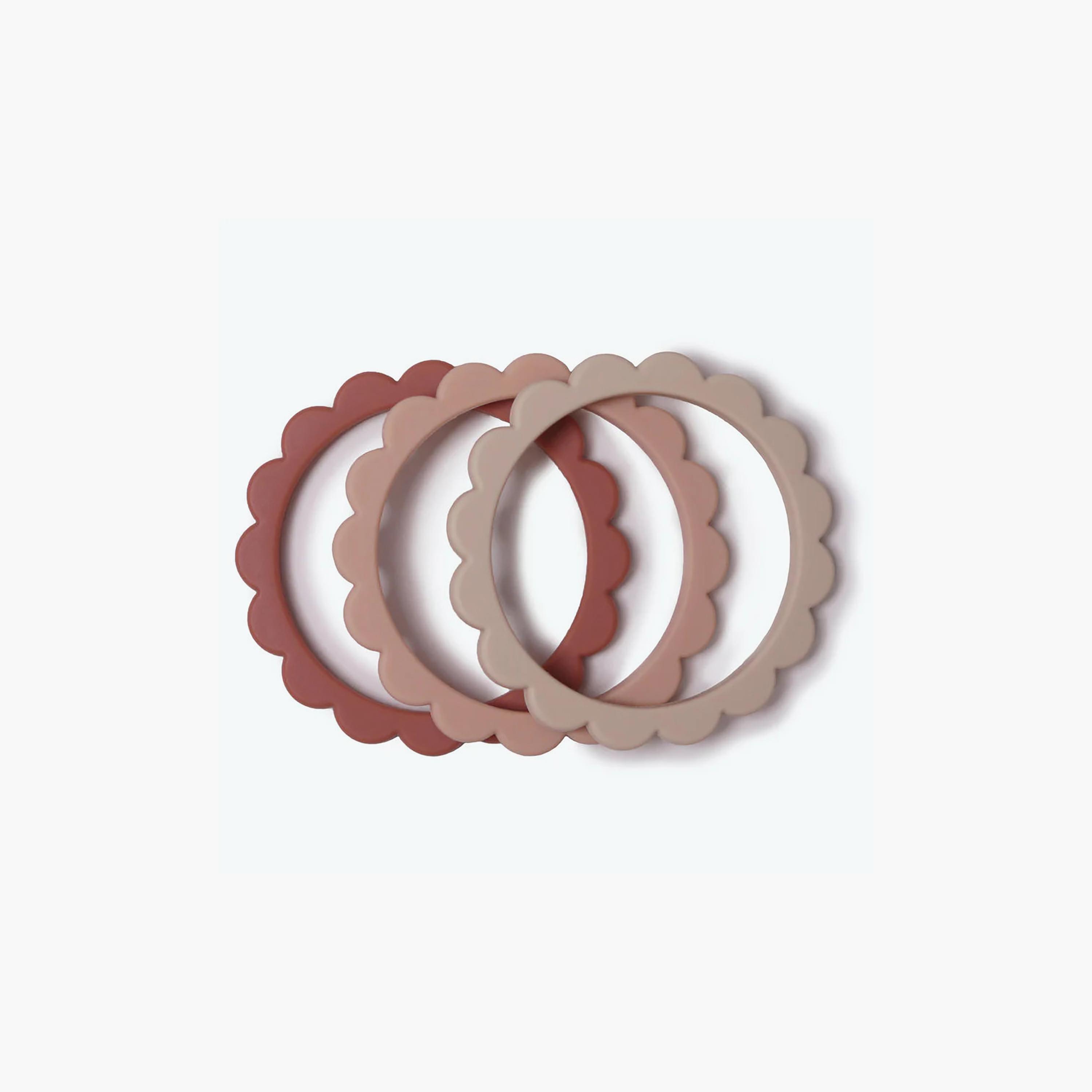 Mushie 3-Piece Silicone Flower Teether Bracelets-baby-feeding-teethers-image-2