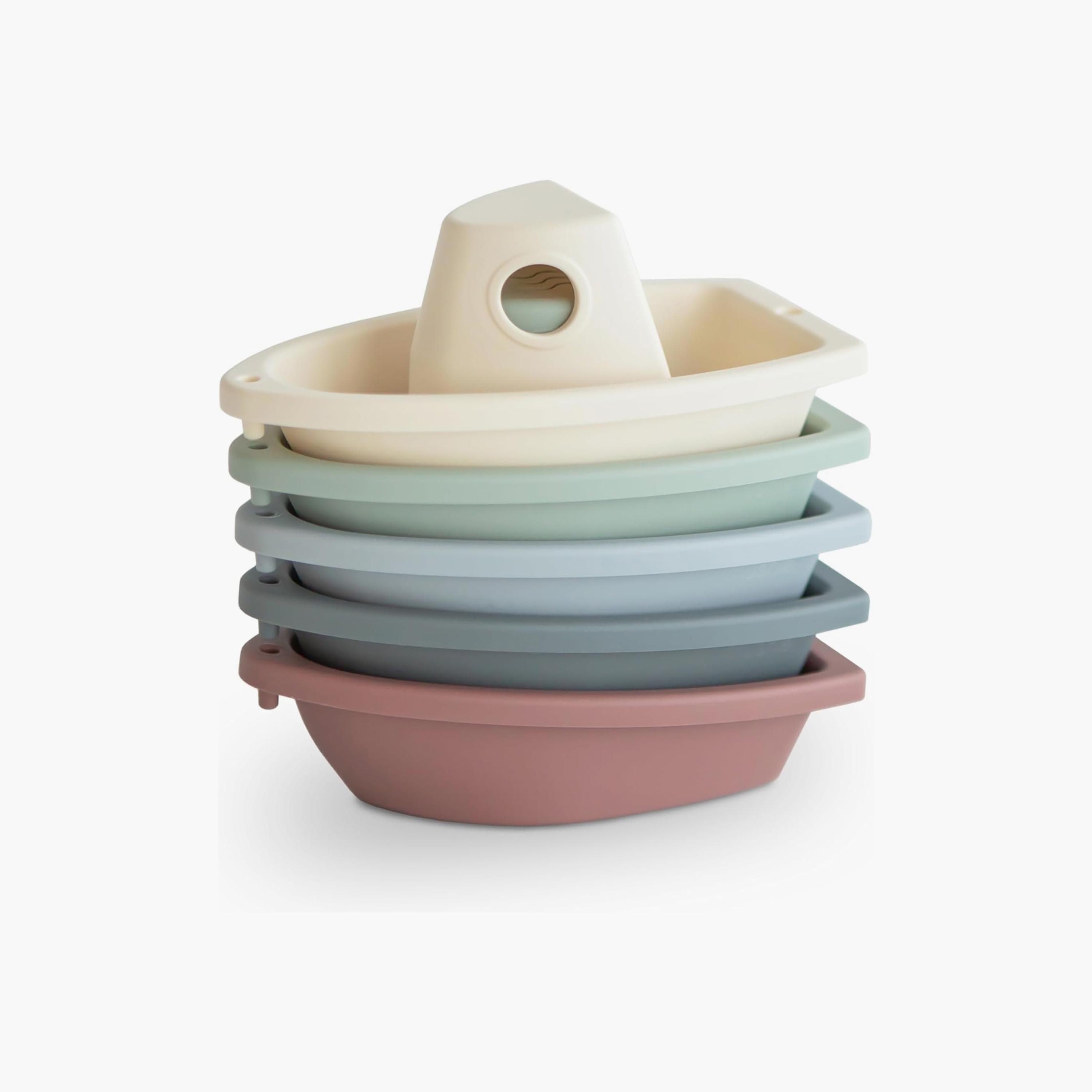 Mushie 5-Piece Bath Boats-toys-babyandtoddlertoys-bathtoys-image-1
