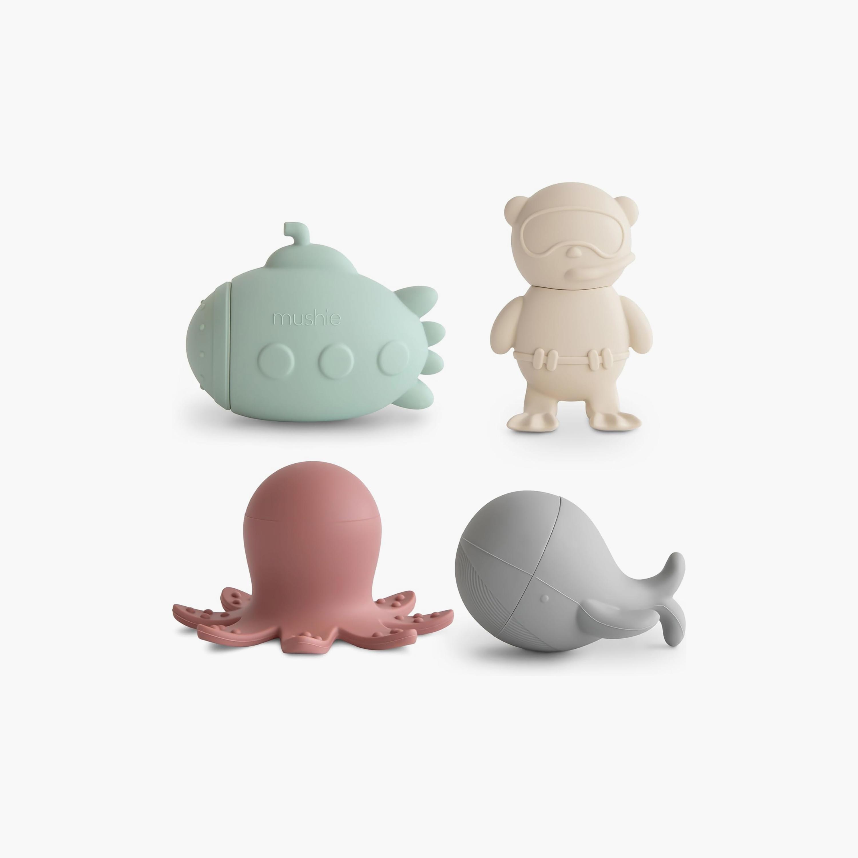 Mushie 4-Piece Sea life Bath Play Set-toys-babyandtoddlertoys-bathtoys-image-1