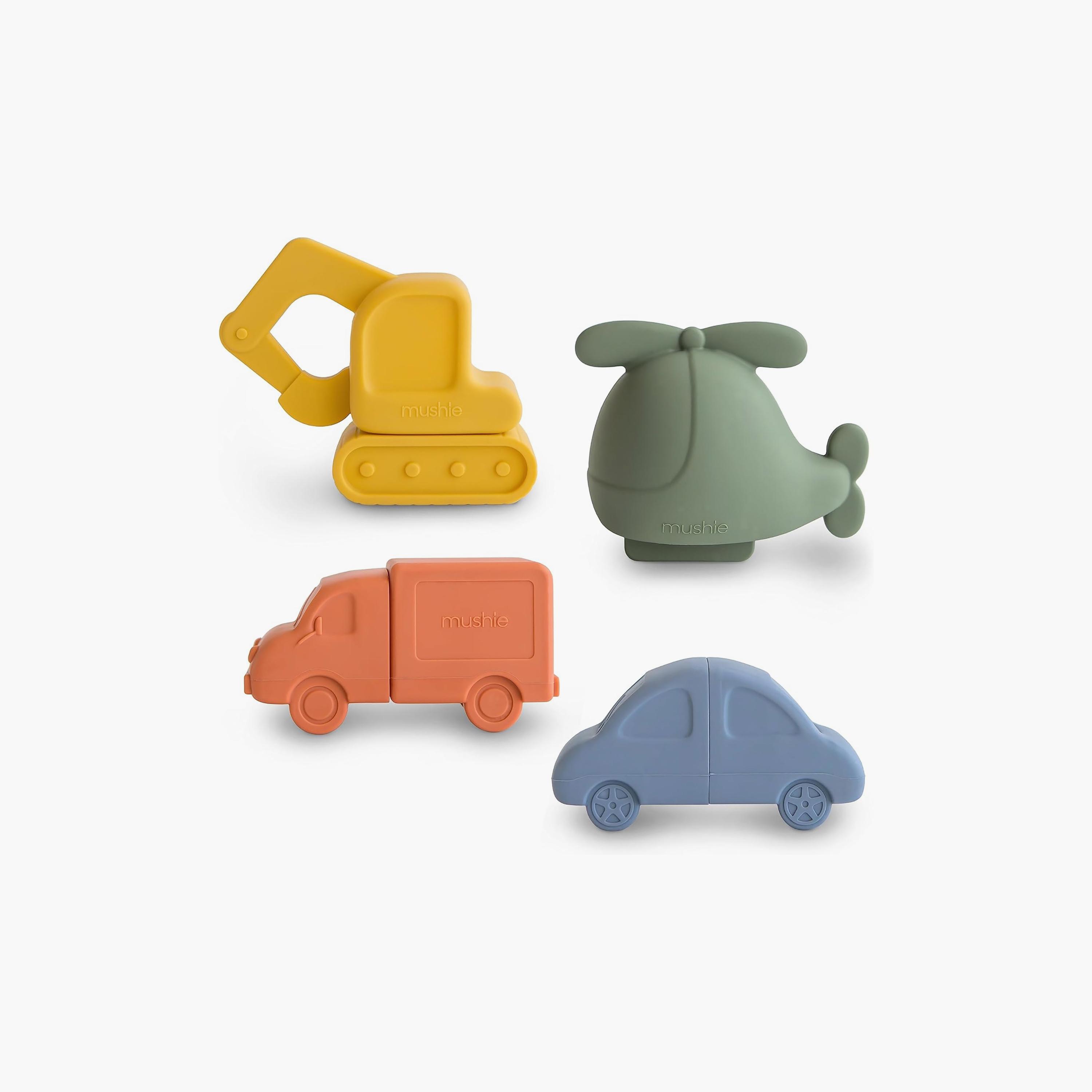 Mushie 4-Piece Vehicles Bath Play Set-toys-babyandtoddlertoys-bathtoys-image-1