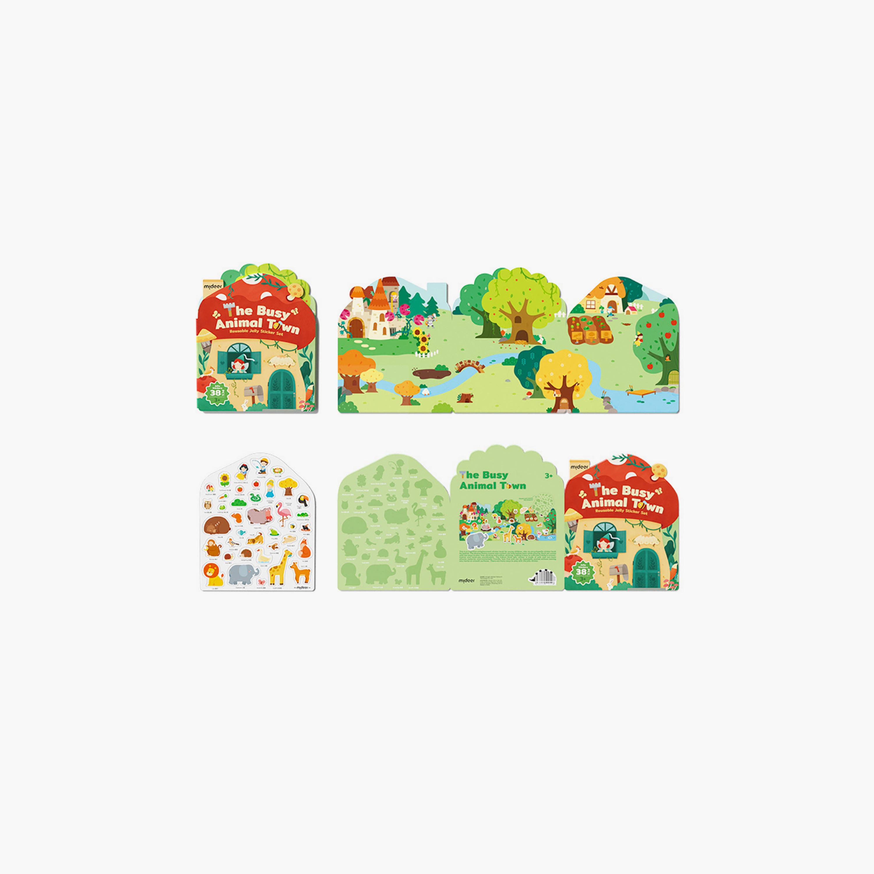 Mideer The Busy Animal Town Reusable Stickers-school-artsandcrafts-image-1