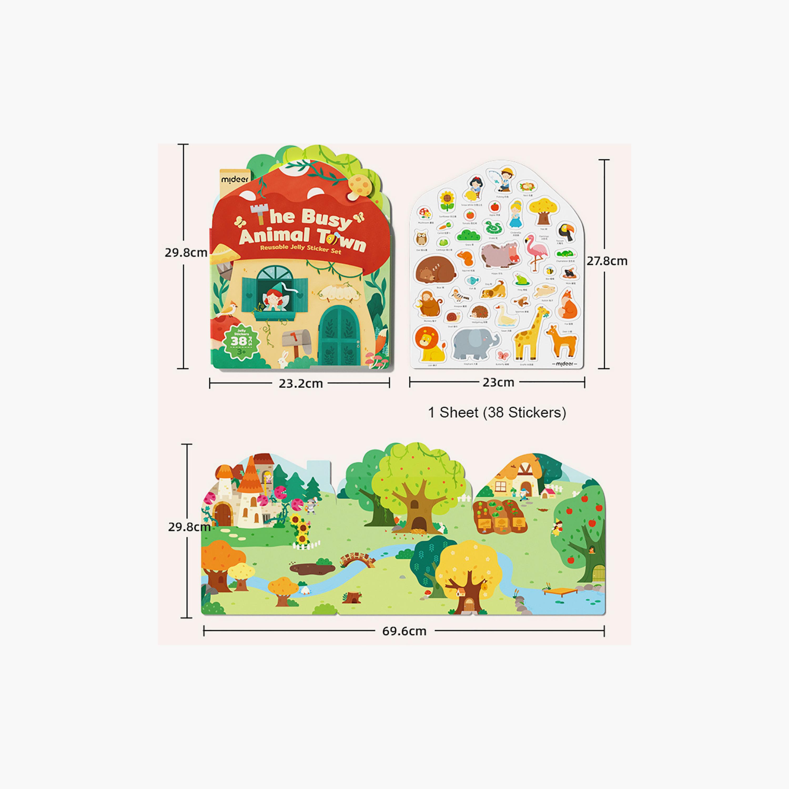 Mideer The Busy Animal Town Reusable Stickers-school-artsandcrafts-image-2