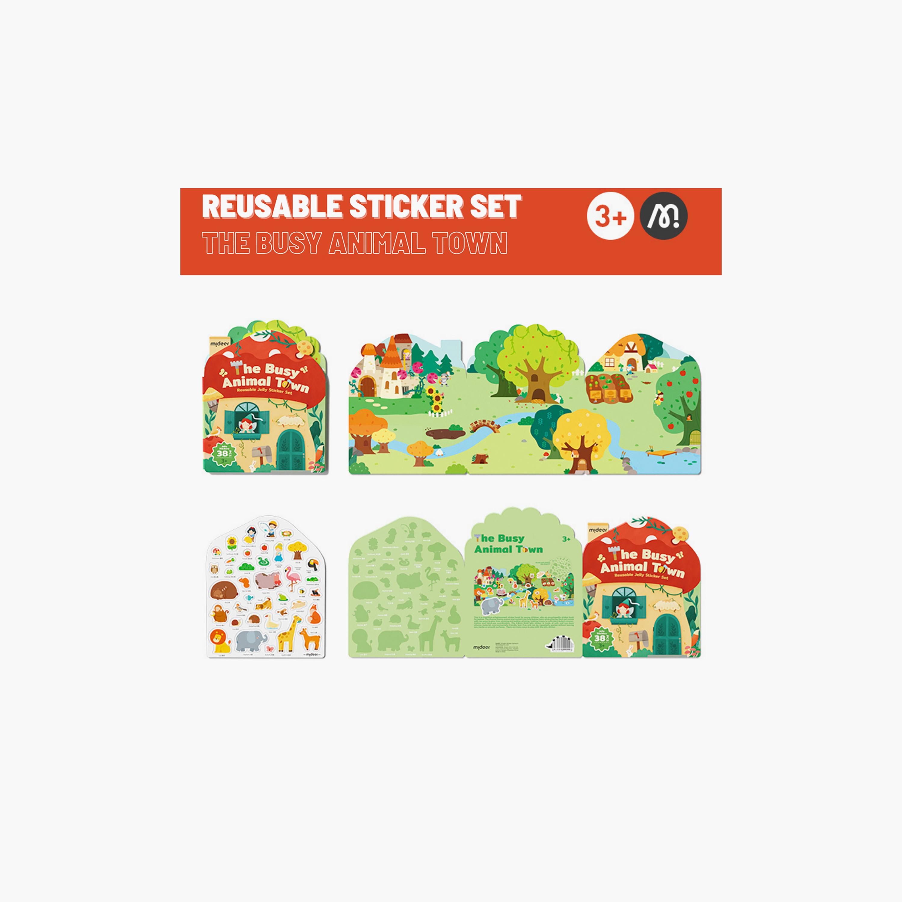 Mideer The Busy Animal Town Reusable Stickers-school-artsandcrafts-image-4