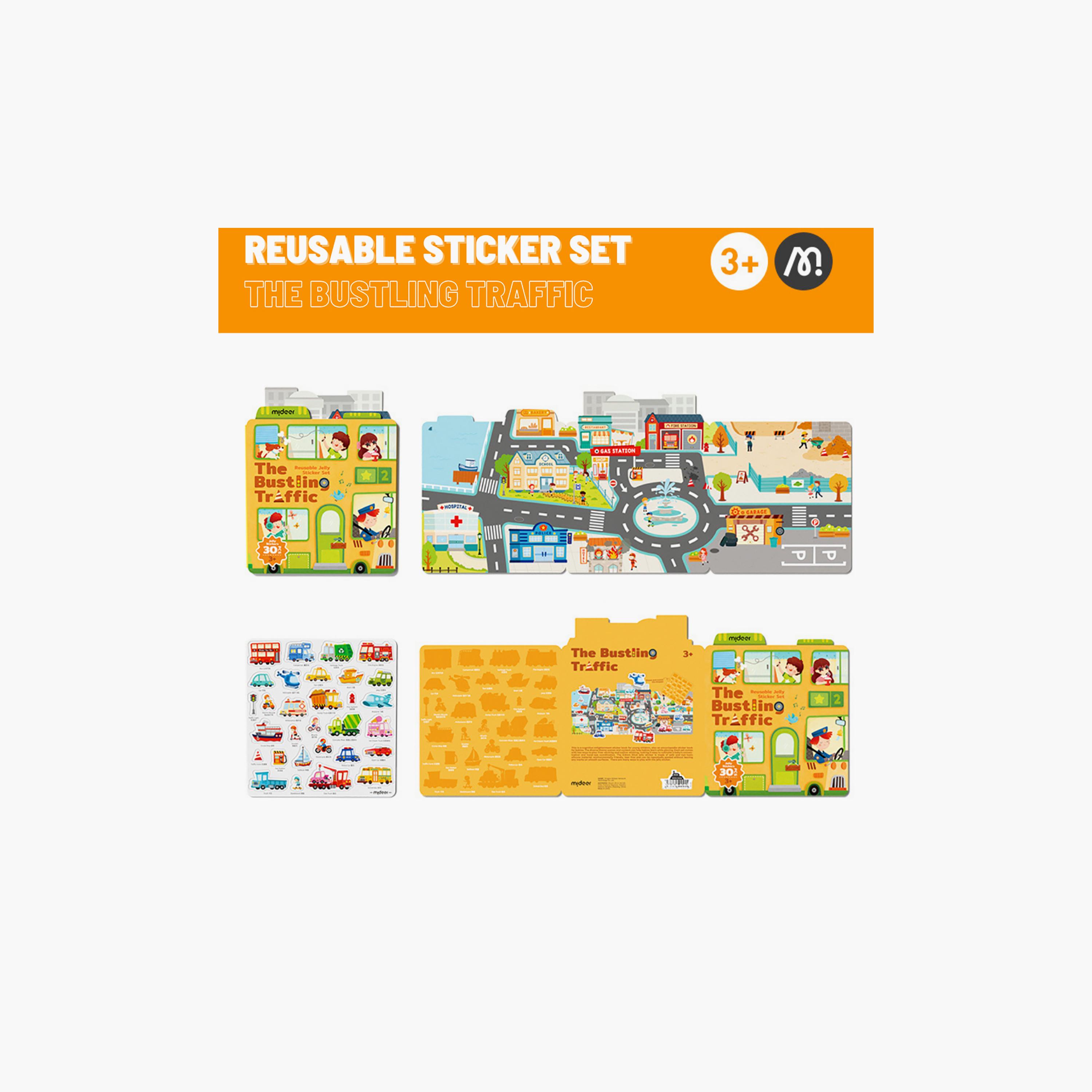 Mideer The Bustling Traffic Reusable Stickers-school-artsandcrafts-image-3