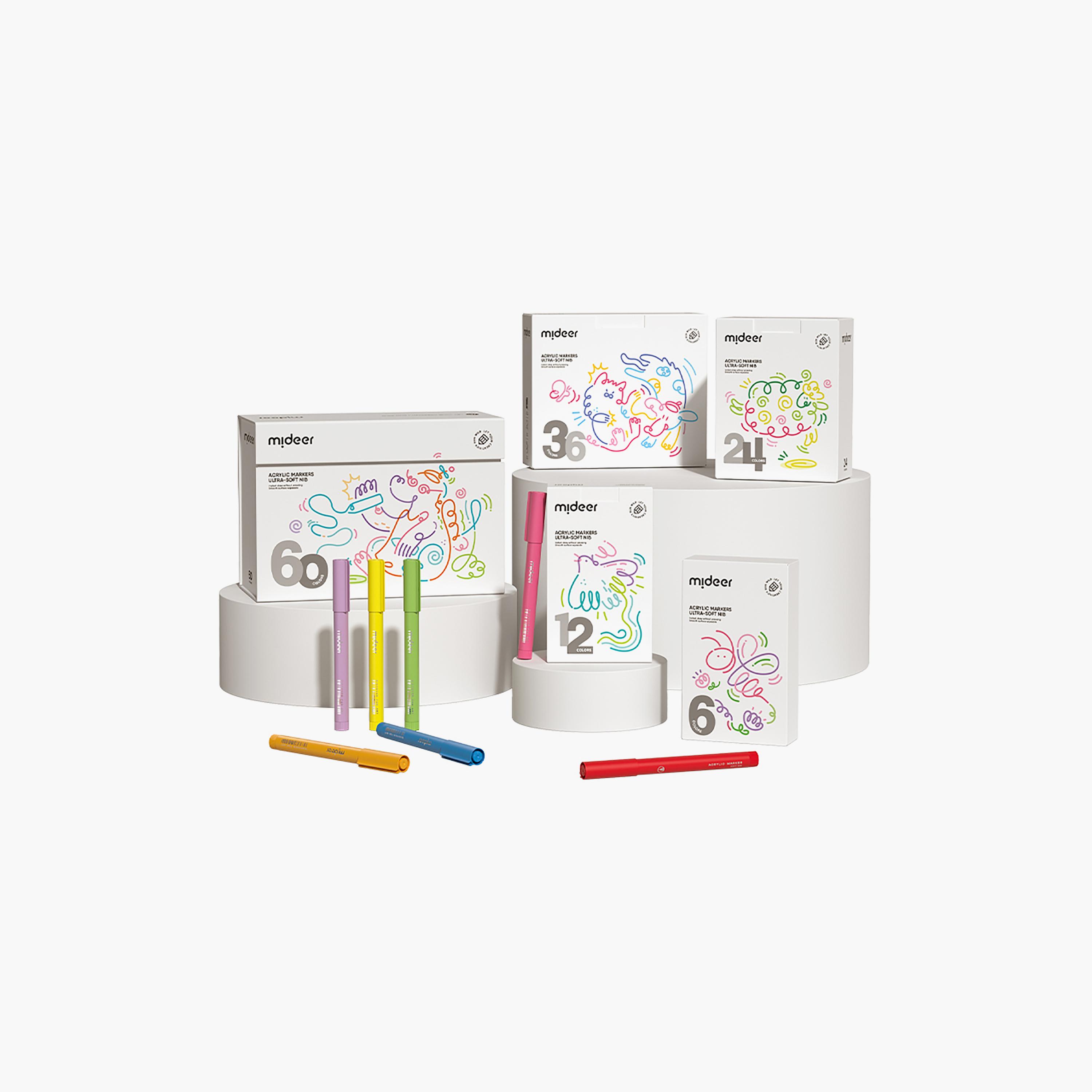 Mideer 24-Piece Ultra-Soft Acrylic Markers-school-artsandcrafts-image-4