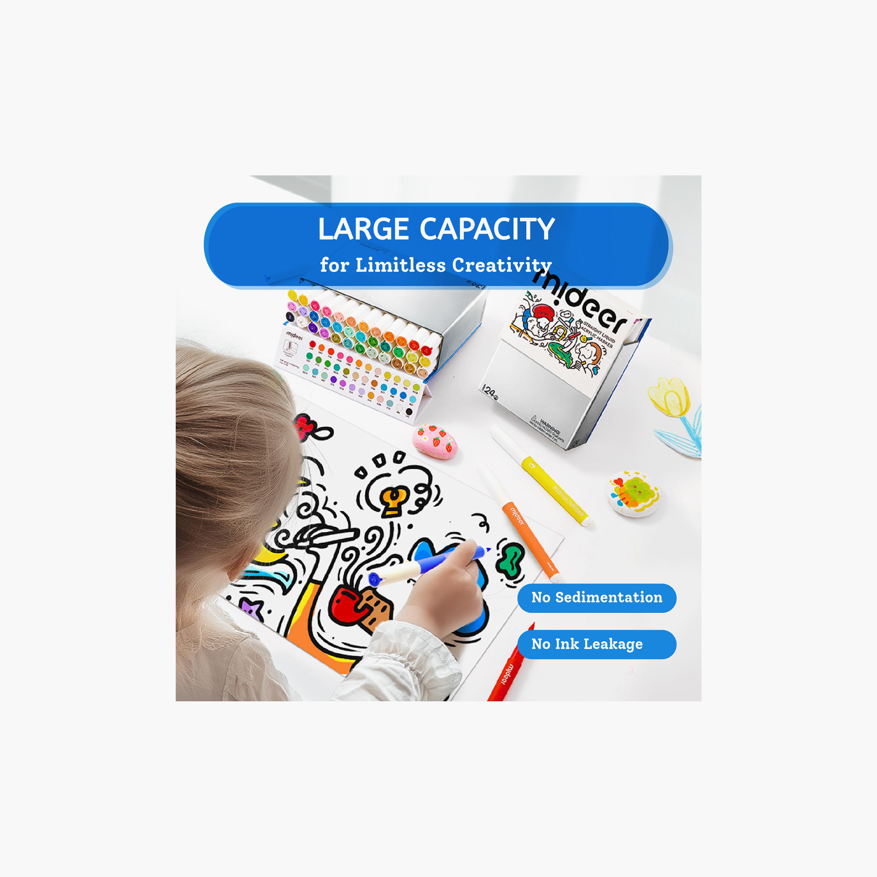 أقلام ماركر أكريليك سائلة، 24 قطعة من ميدير-school-artsandcrafts-image-5