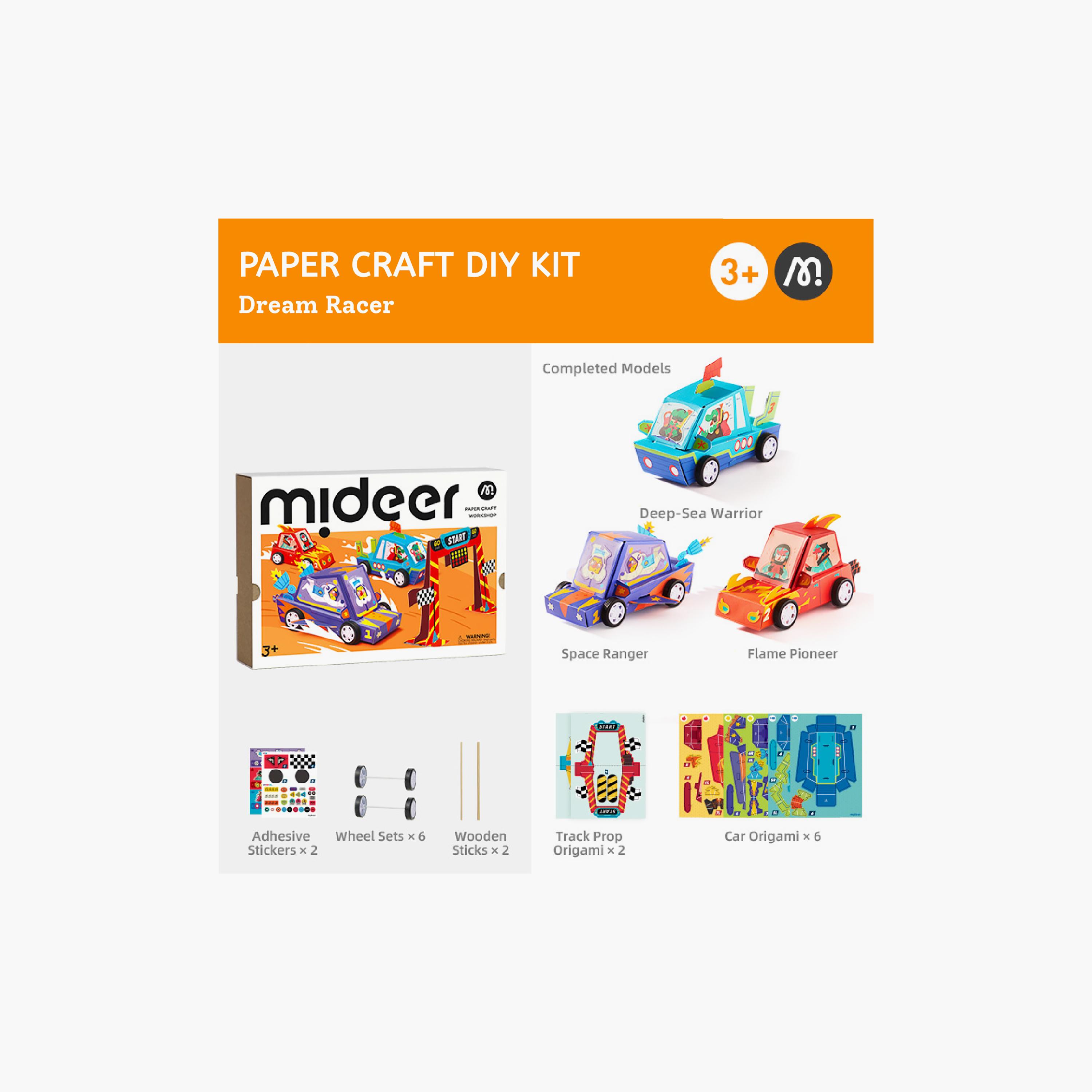 Mideer Paper Craft DIY Kit - Dream Racer-school-artsandcrafts-image-2