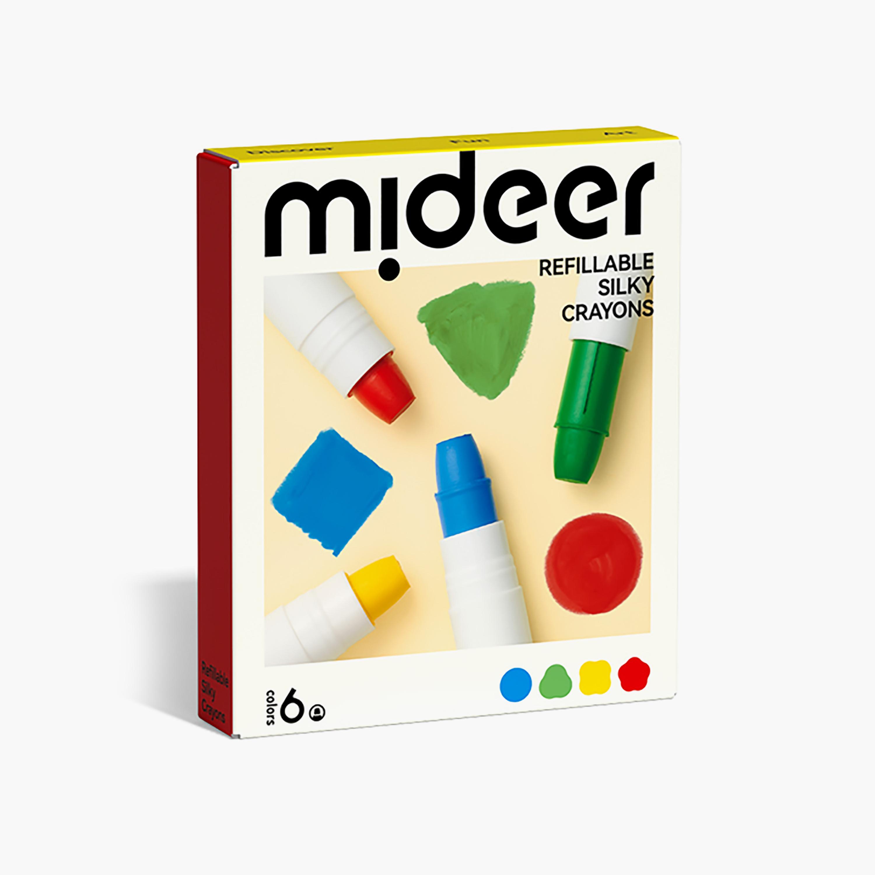 Mideer 6-Piece Refillable Silky Crayons-school-artsandcrafts-image-1